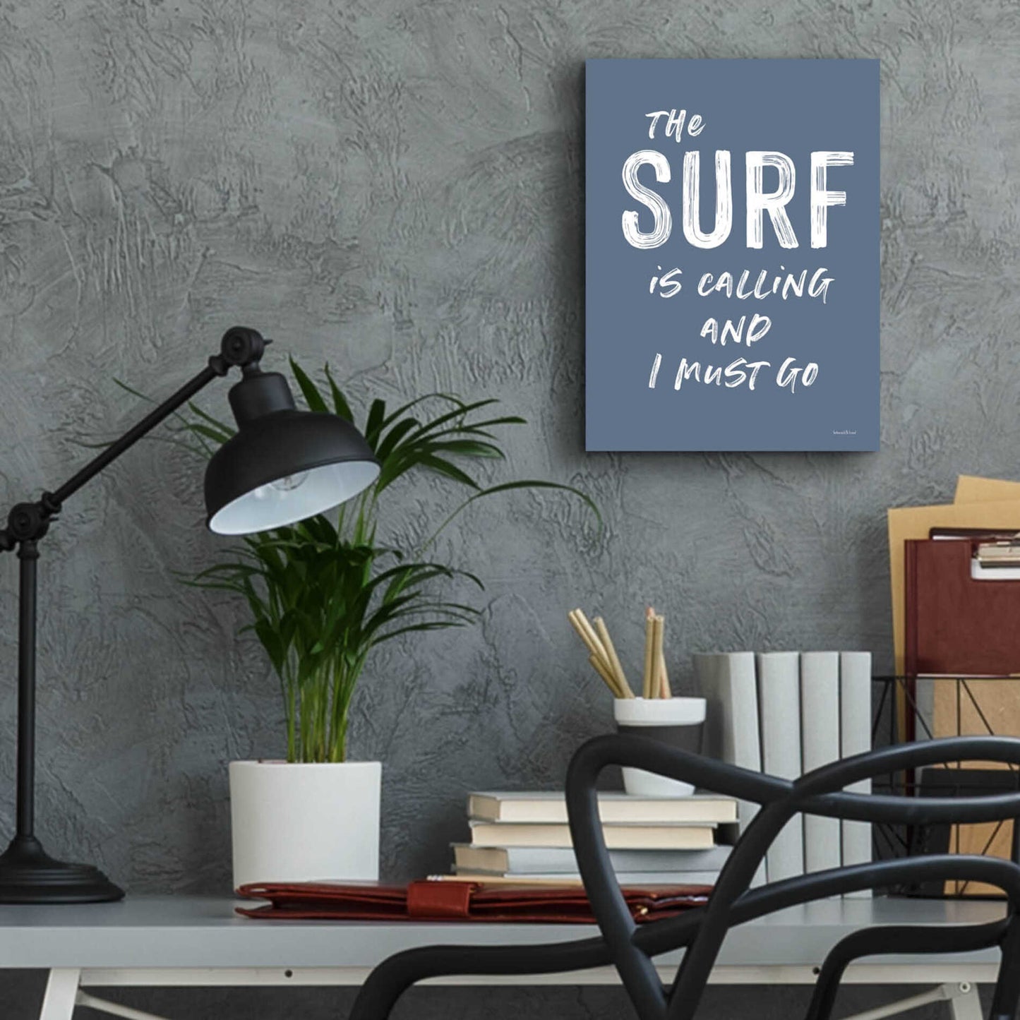 Epic Art 'The Surf is Calling' by lettered & lined, Acrylic Glass Wall Art,12x16