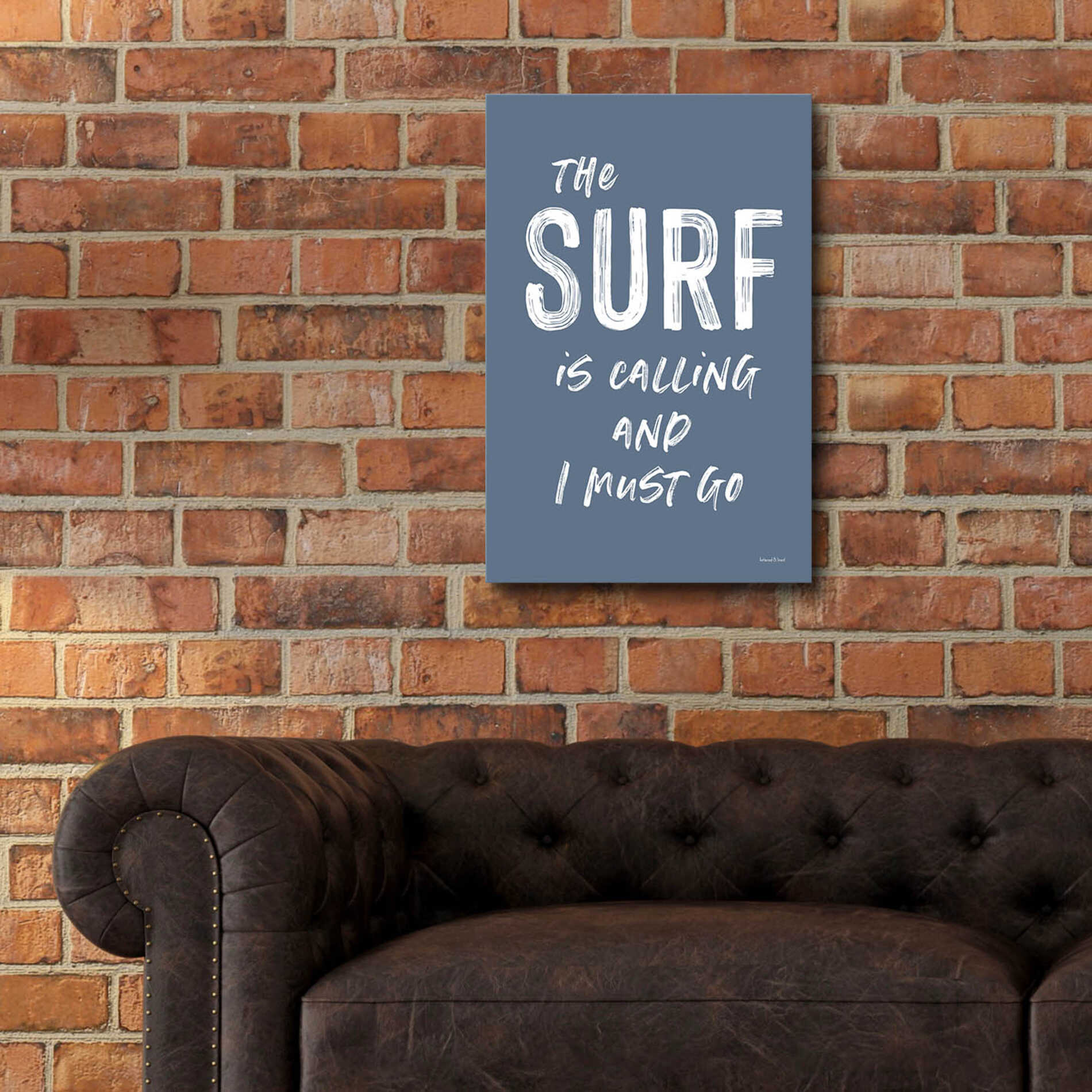 Epic Art 'The Surf is Calling' by lettered & lined, Acrylic Glass Wall Art,16x24