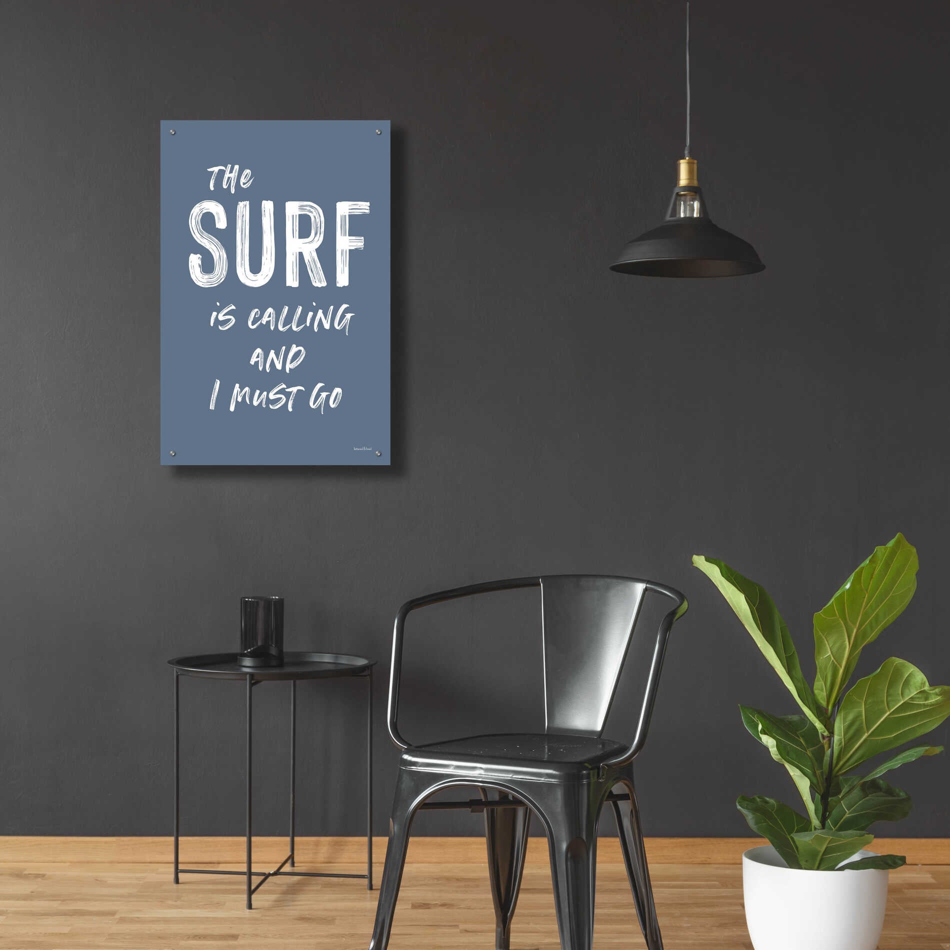 Epic Art 'The Surf is Calling' by lettered & lined, Acrylic Glass Wall Art,24x36