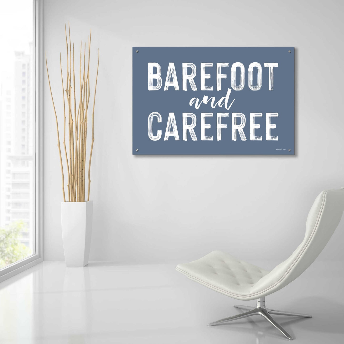 Epic Art 'Barefoot and Carefree' by lettered & lined, Acrylic Glass Wall Art,36x24