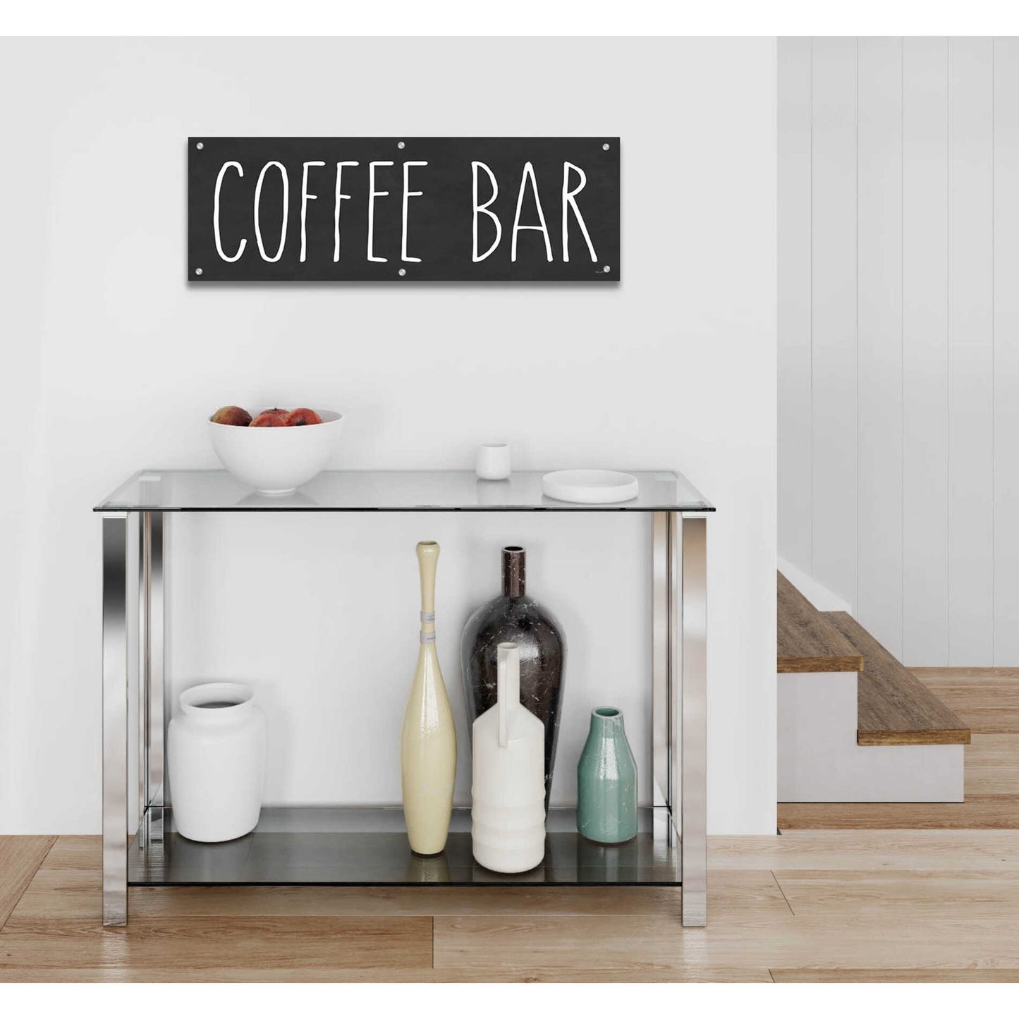 Epic Art 'COFFEE BAR' by lettered & lined, Acrylic Glass Wall Art,36x12