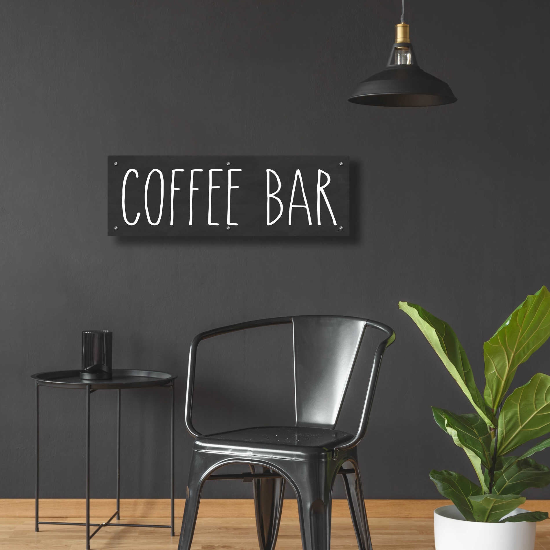 Epic Art 'COFFEE BAR' by lettered & lined, Acrylic Glass Wall Art,36x12