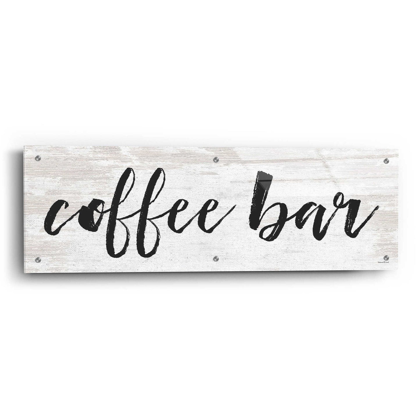 Epic Art 'Coffee Bar on White' by lettered & lined, Acrylic Glass Wall Art,36x12