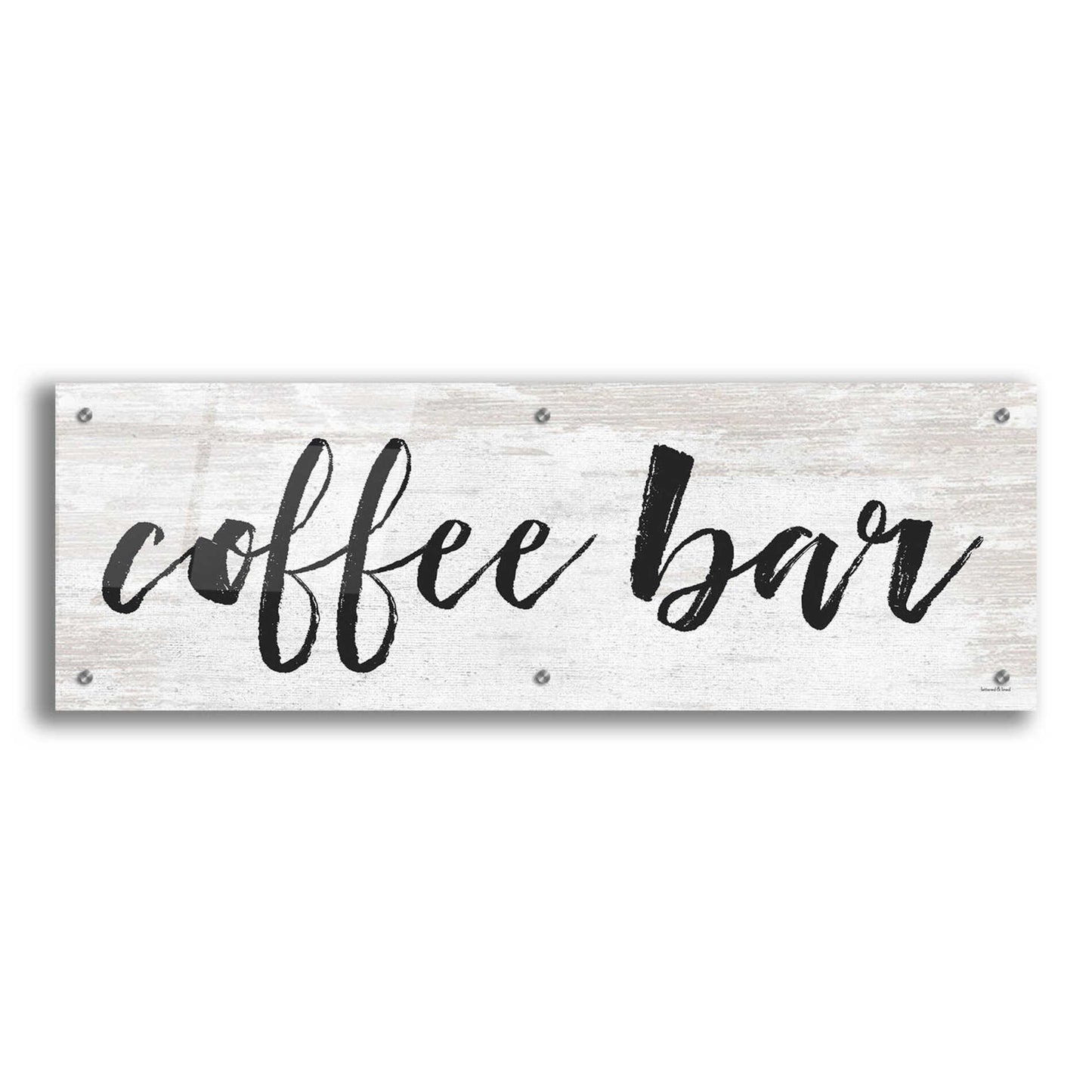 Epic Art 'Coffee Bar on White' by lettered & lined, Acrylic Glass Wall Art,36x12