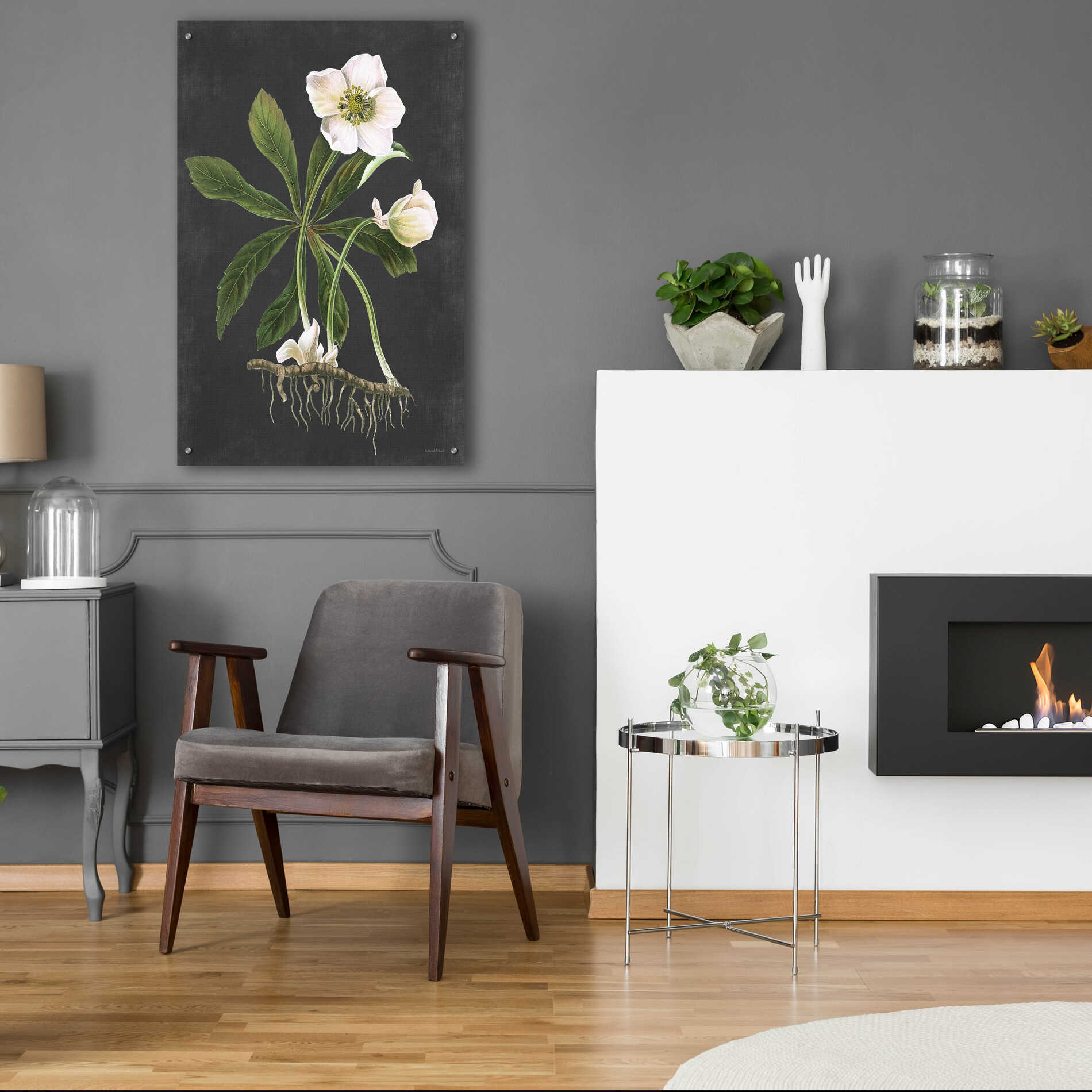 Epic Art 'Hellebore' by lettered & lined, Acrylic Glass Wall Art,24x36