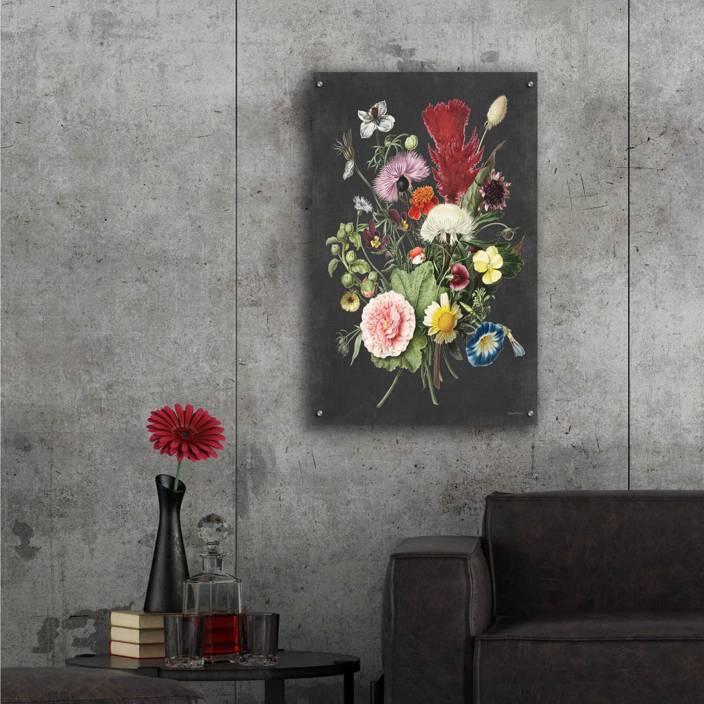 Epic Art 'Vintage Bouquet' by lettered & lined, Acrylic Glass Wall Art,24x36