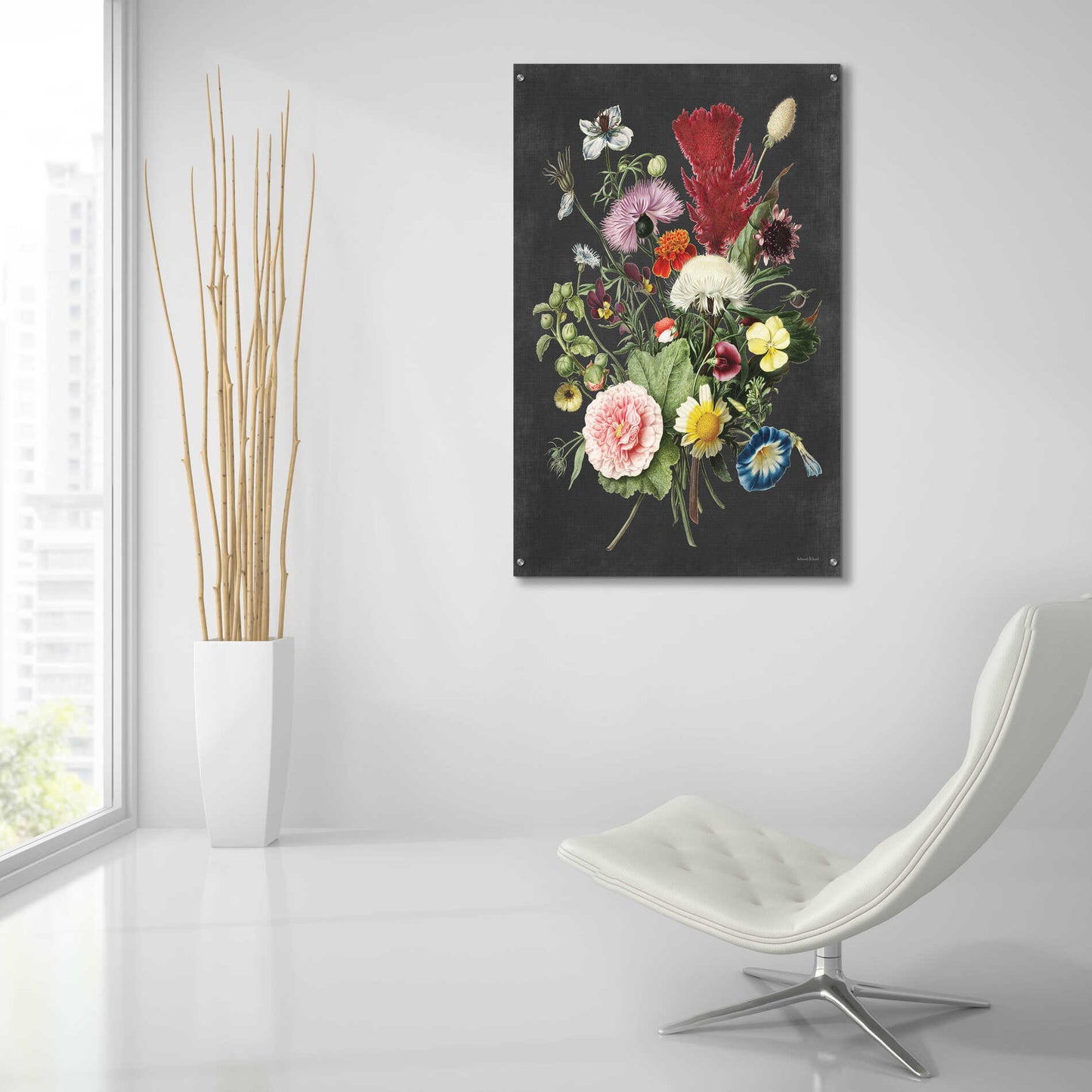 Epic Art 'Vintage Bouquet' by lettered & lined, Acrylic Glass Wall Art,24x36