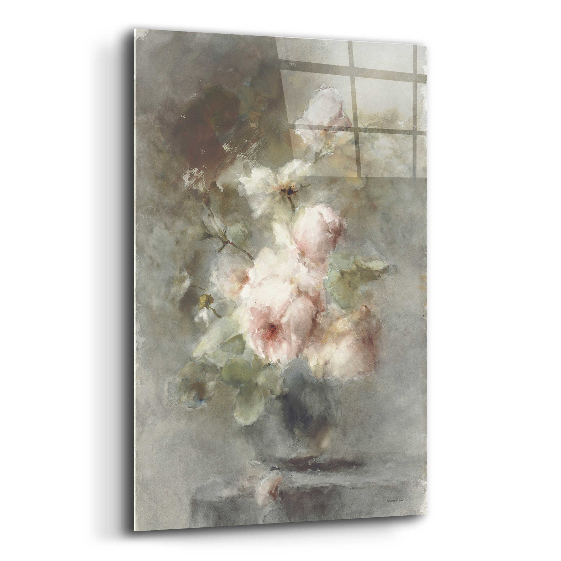 Epic Art 'Old World Rose Bouquet' by lettered & lined, Acrylic Glass Wall Art,12x16