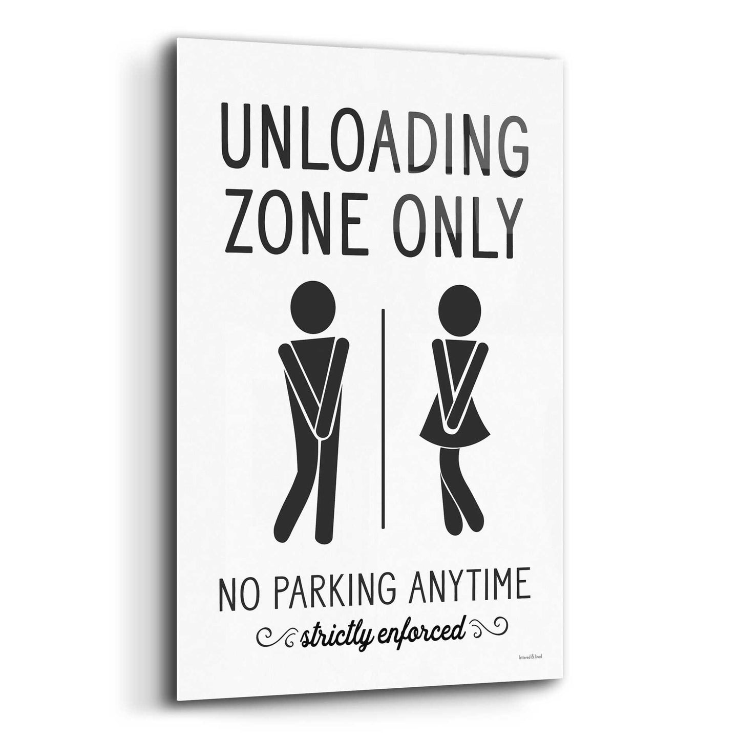 Epic Art 'Unloading Zone Only' by lettered & lined, Acrylic Glass Wall Art,12x16