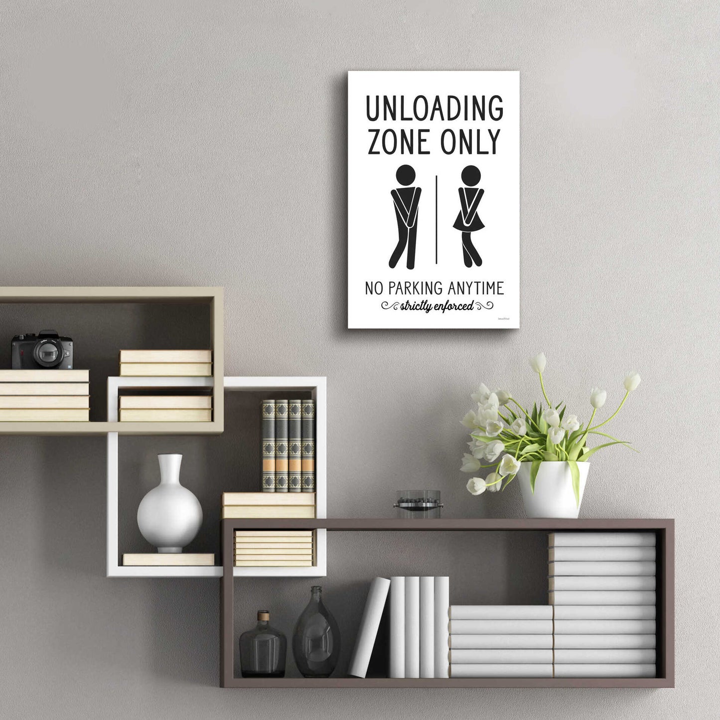 Epic Art 'Unloading Zone Only' by lettered & lined, Acrylic Glass Wall Art,16x24