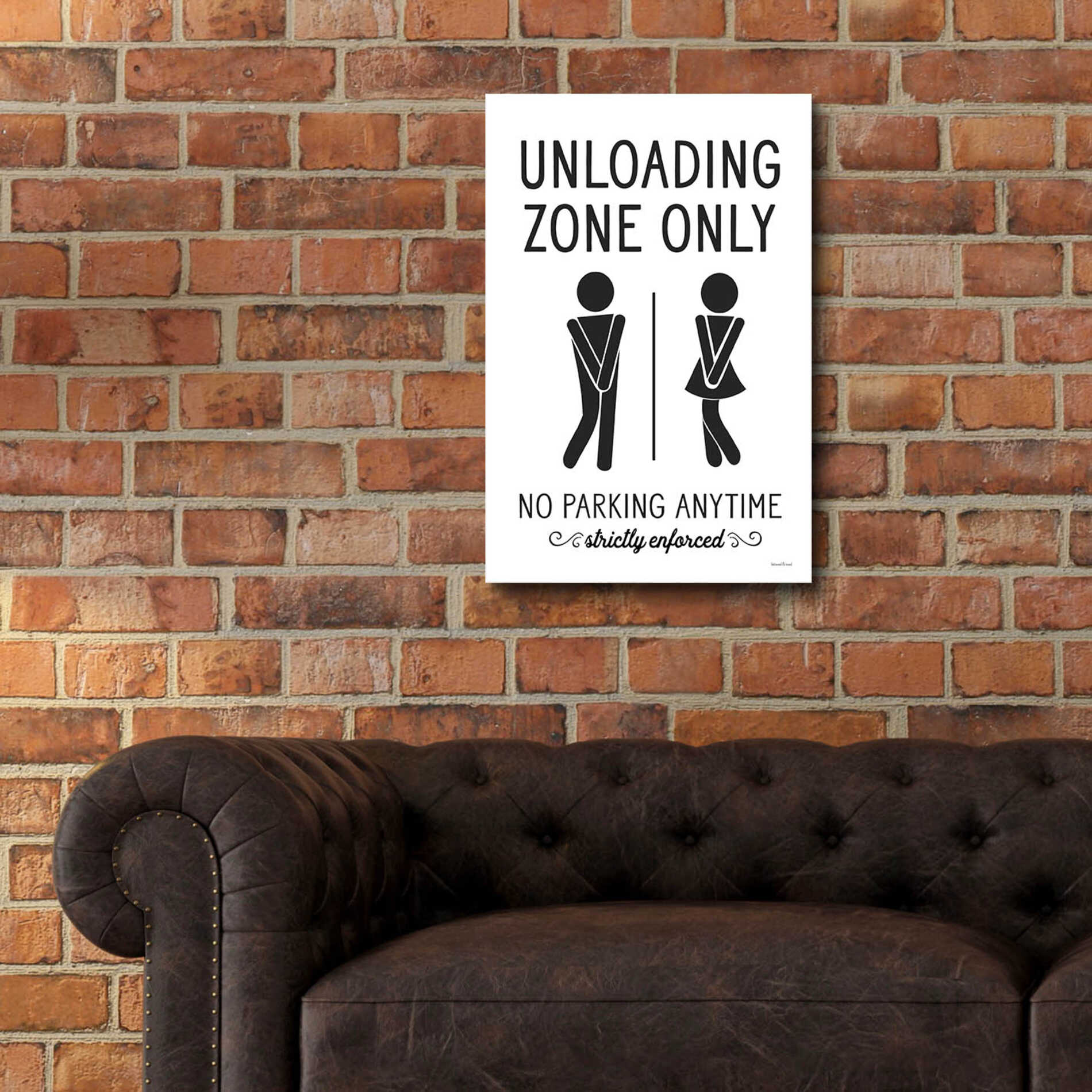 Epic Art 'Unloading Zone Only' by lettered & lined, Acrylic Glass Wall Art,16x24