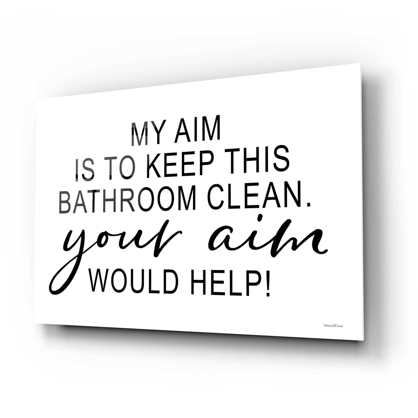 Epic Art 'Clean Bathroom' by lettered & lined, Acrylic Glass Wall Art,24x16