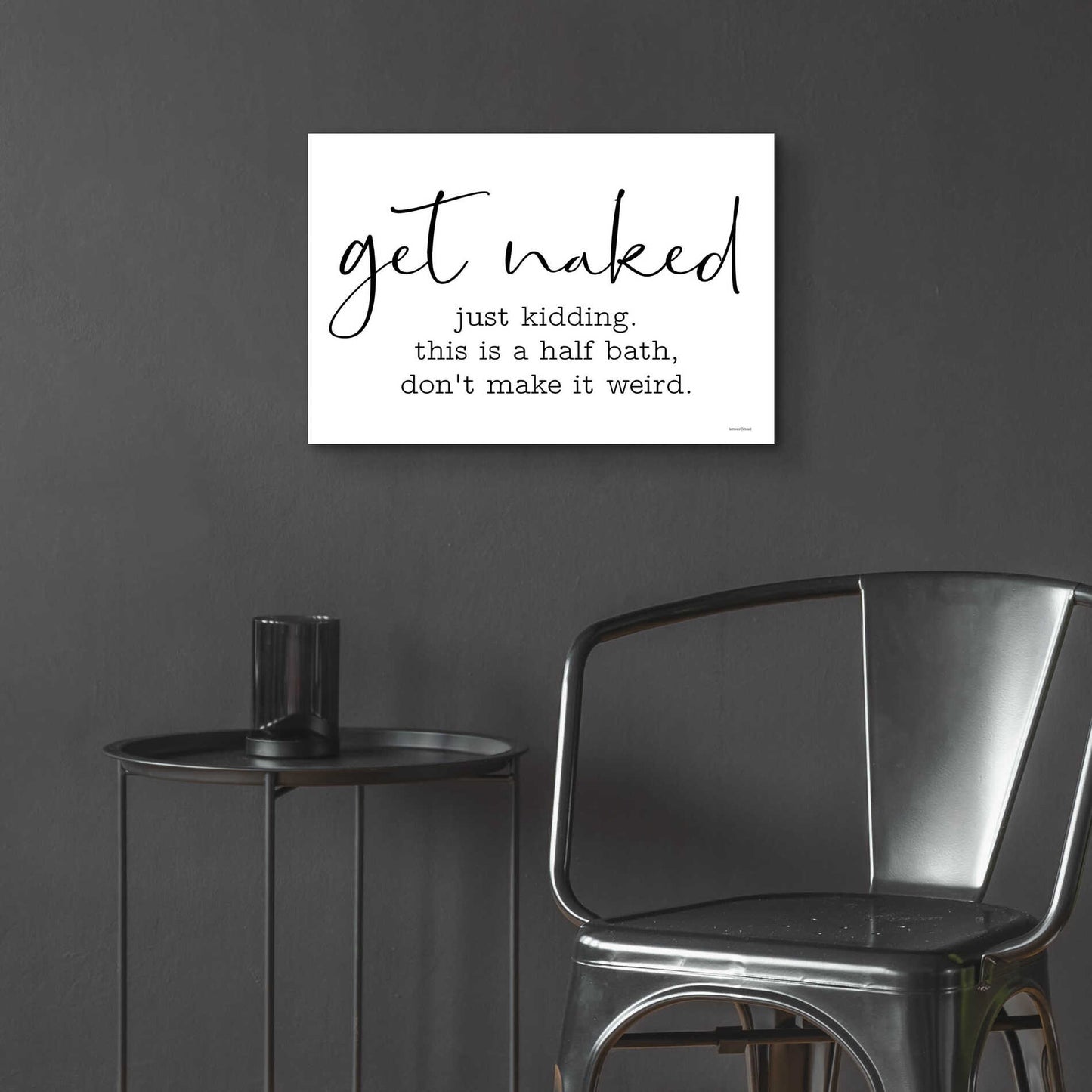 Epic Art 'Get Naked' by lettered & lined, Acrylic Glass Wall Art,24x16