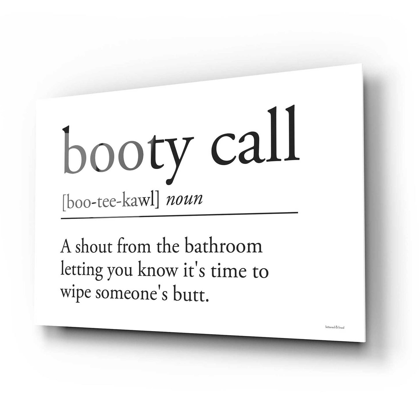 Epic Art 'Booty Call' by lettered & lined, Acrylic Glass Wall Art,24x16