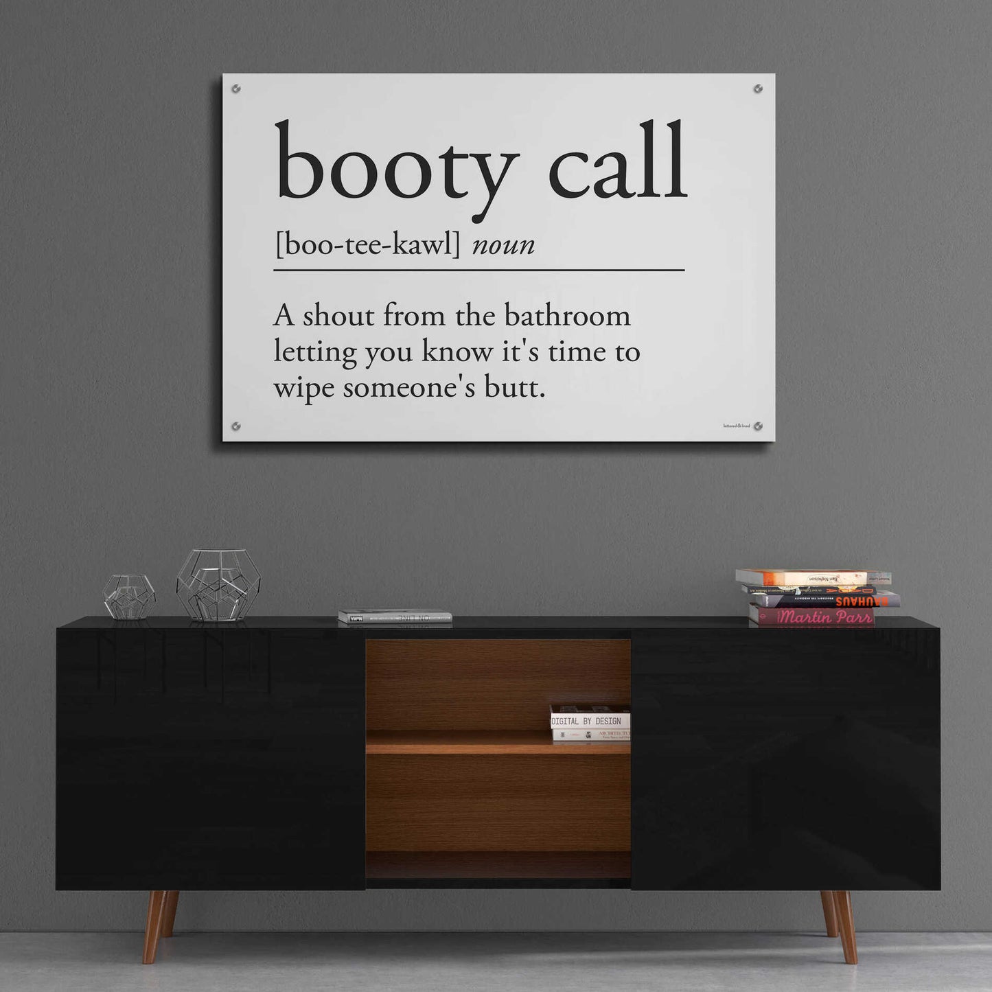 Epic Art 'Booty Call' by lettered & lined, Acrylic Glass Wall Art,36x24