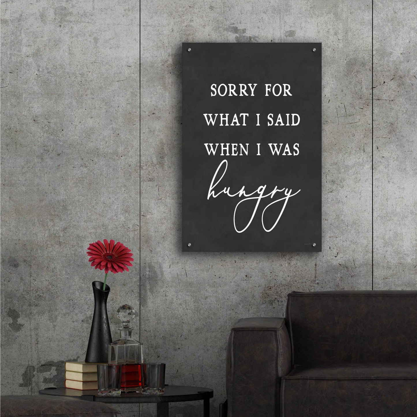 Epic Art 'I Was Hungry' by lettered & lined, Acrylic Glass Wall Art,24x36