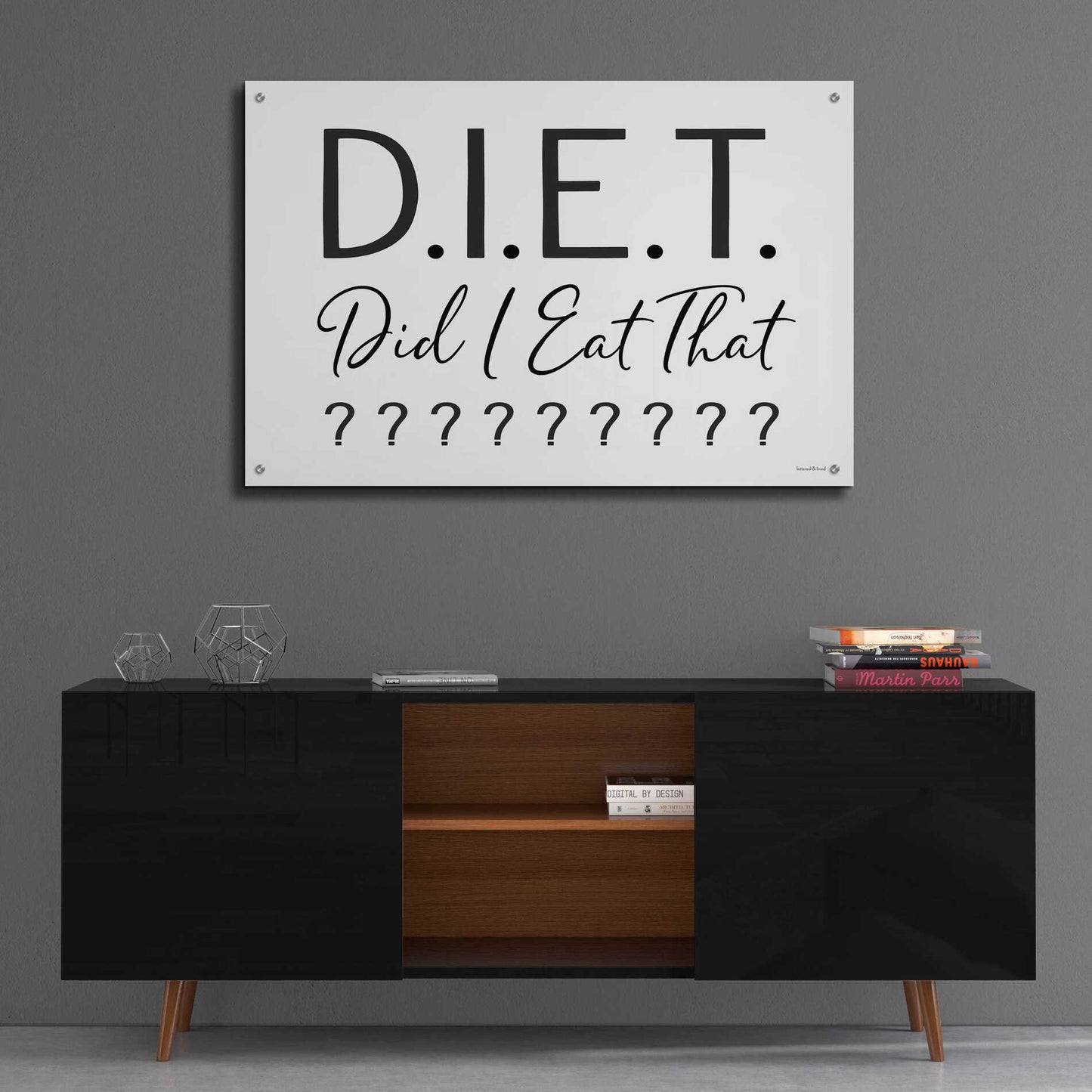 Epic Art 'Did I Eat That?' by lettered & lined, Acrylic Glass Wall Art,36x24