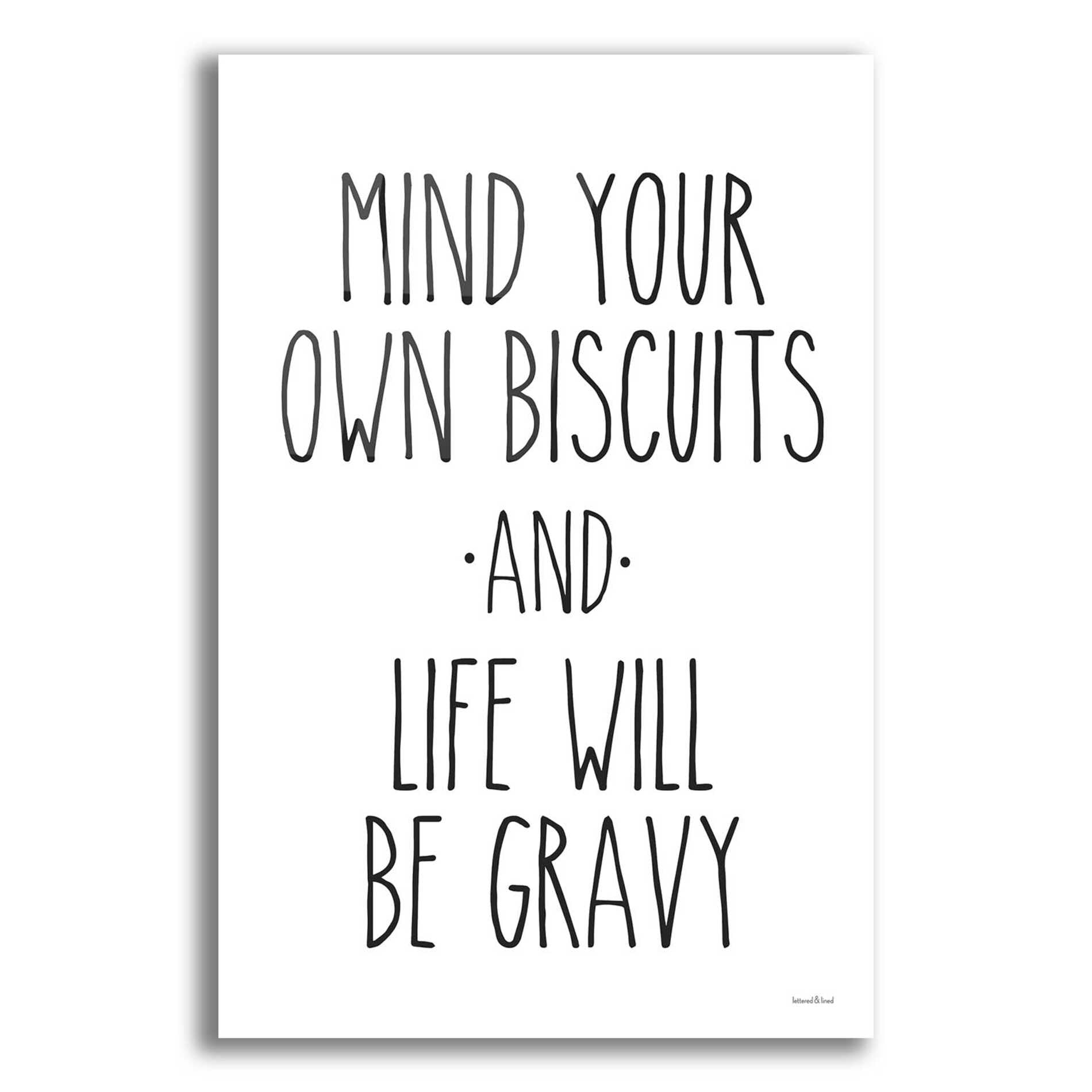 Epic Art 'Biscuits and Gravy' by lettered & lined, Acrylic Glass Wall Art,12x16