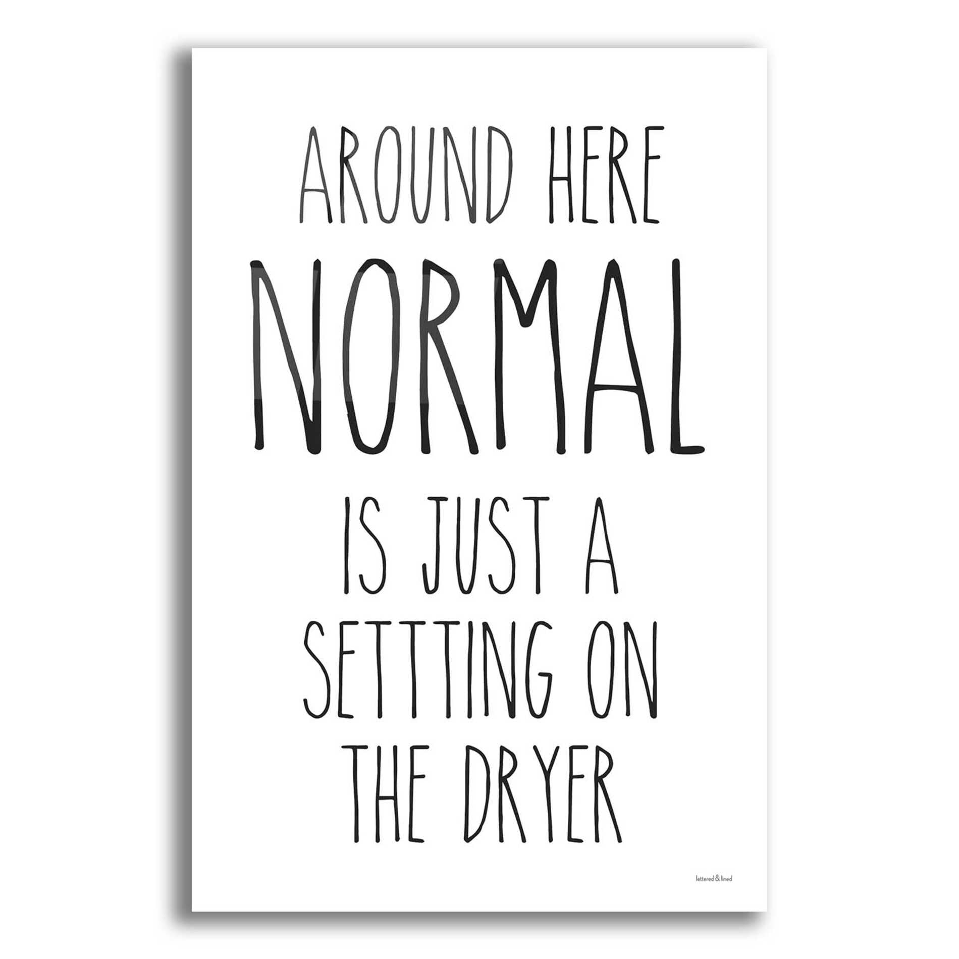 Epic Art 'Normal Dryer Setting' by lettered & lined, Acrylic Glass Wall Art,12x16