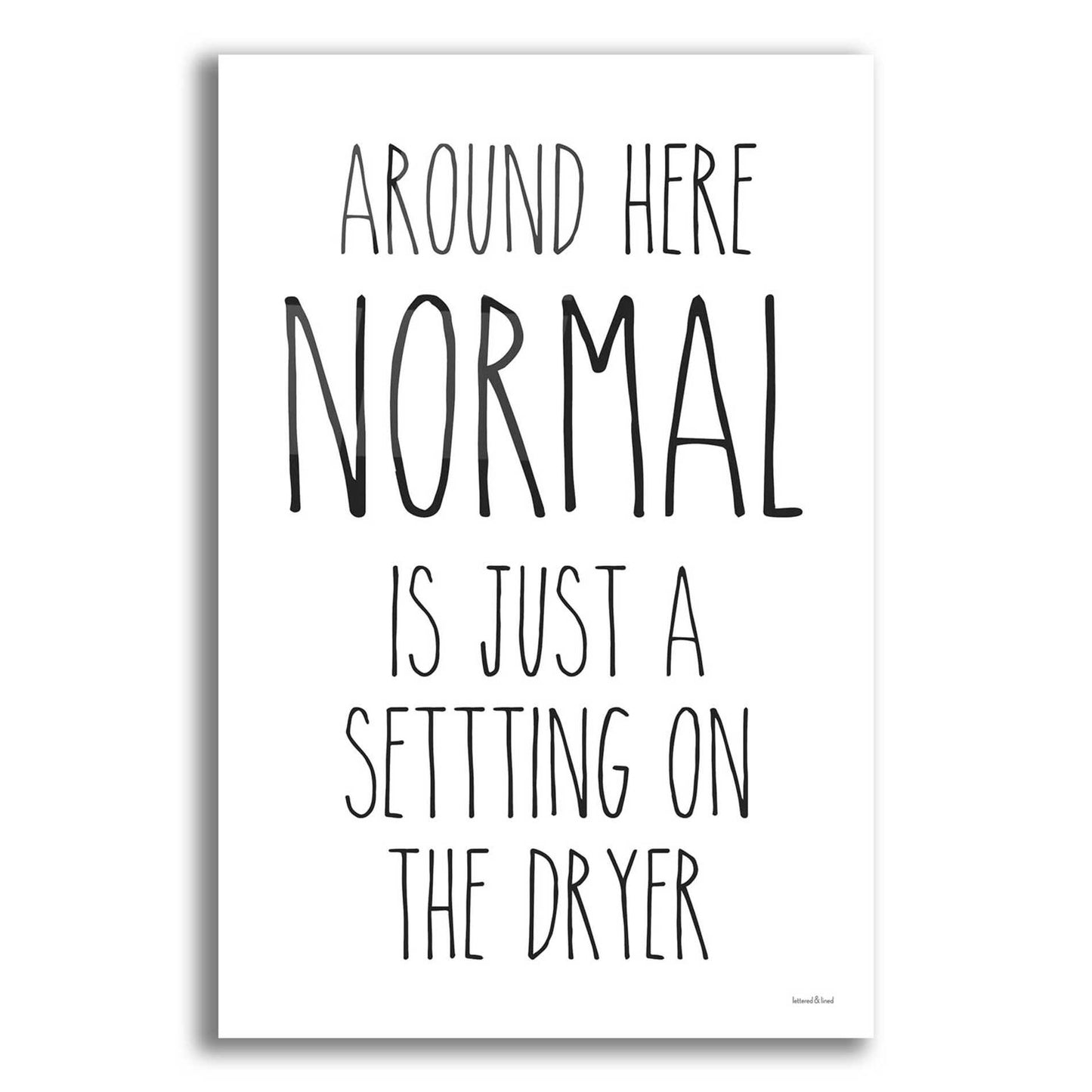 Epic Art 'Normal Dryer Setting' by lettered & lined, Acrylic Glass Wall Art,16x24