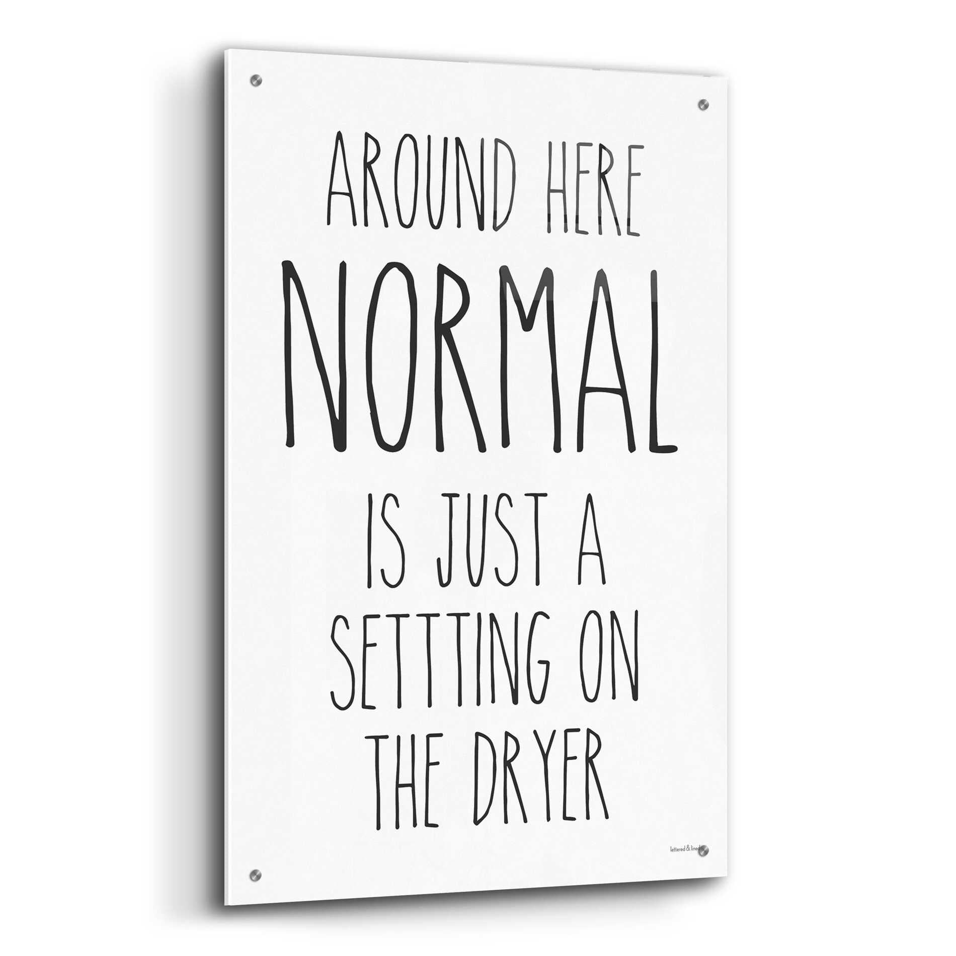 Epic Art 'Normal Dryer Setting' by lettered & lined, Acrylic Glass Wall Art,24x36