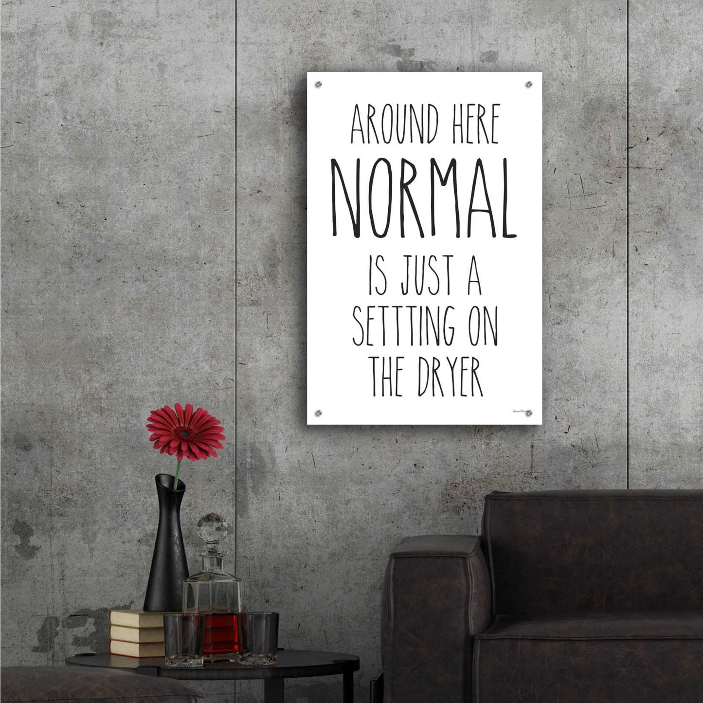 Epic Art 'Normal Dryer Setting' by lettered & lined, Acrylic Glass Wall Art,24x36