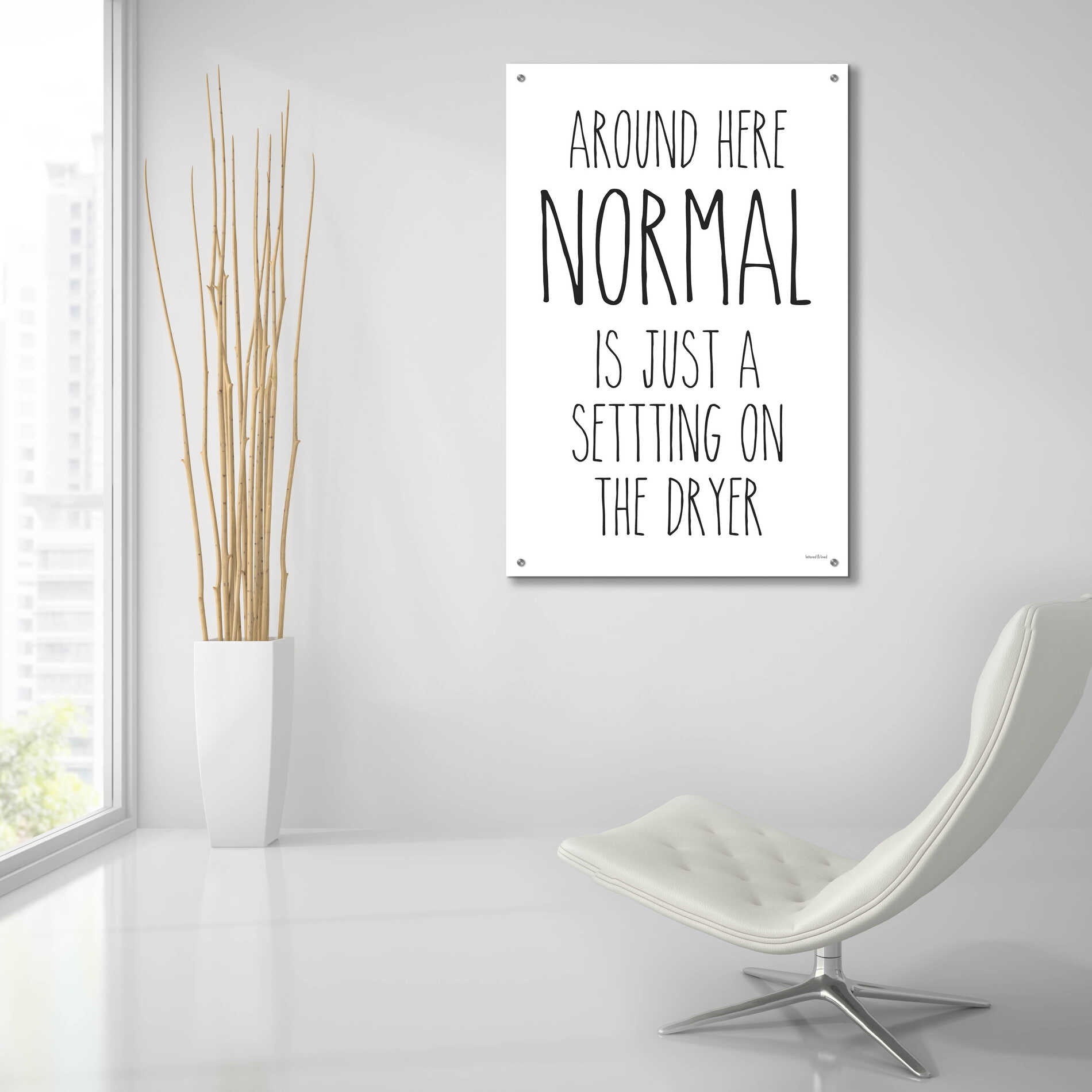 Epic Art 'Normal Dryer Setting' by lettered & lined, Acrylic Glass Wall Art,24x36