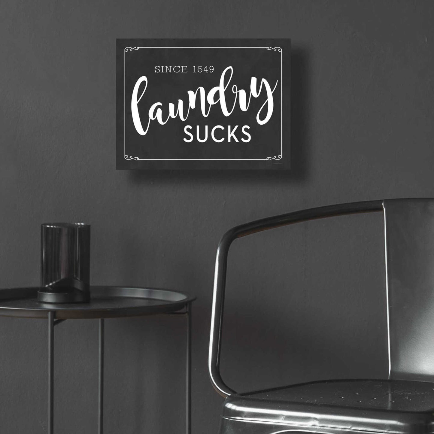 Epic Art 'Laundry Sucks' by lettered & lined, Acrylic Glass Wall Art,16x12