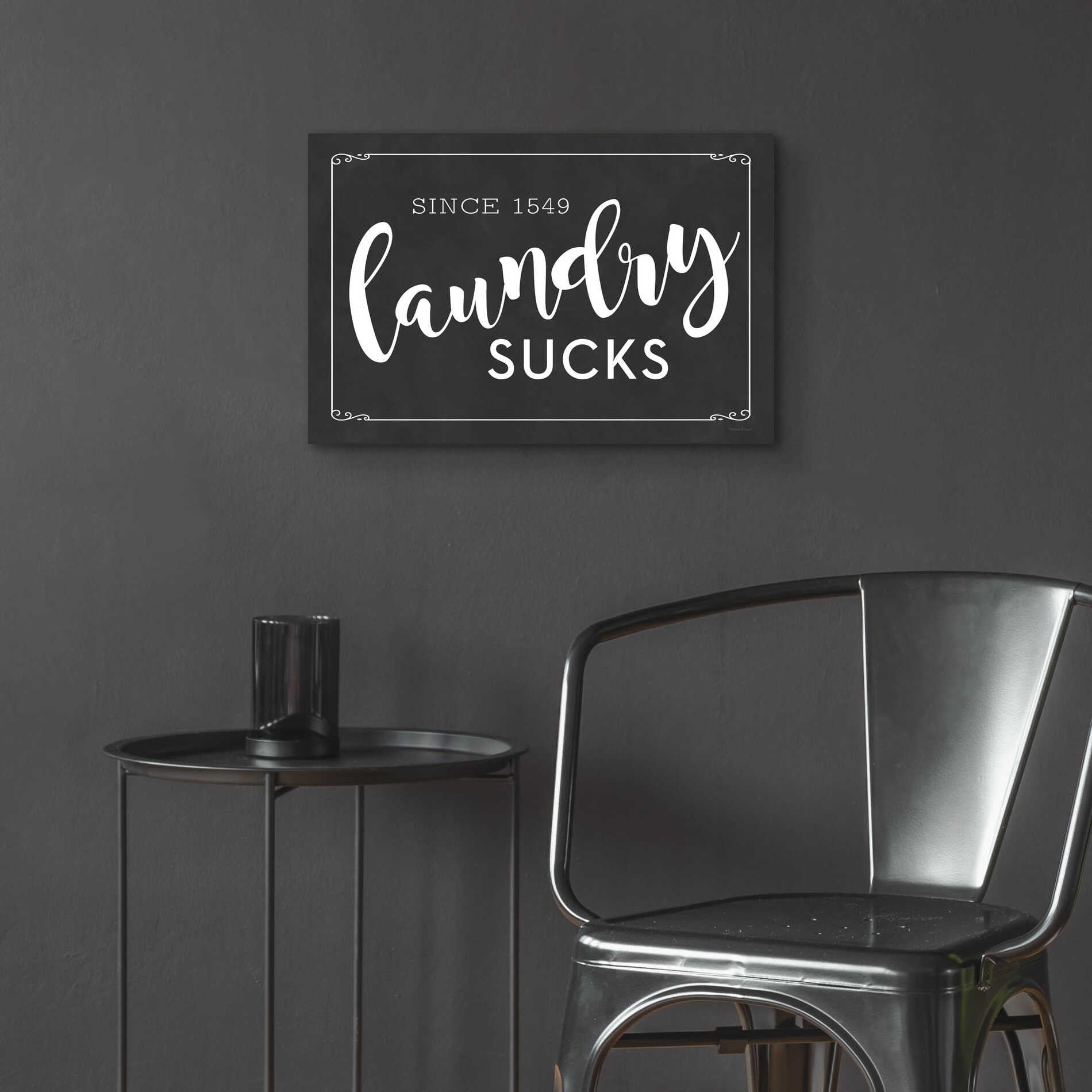 Epic Art 'Laundry Sucks' by lettered & lined, Acrylic Glass Wall Art,24x16