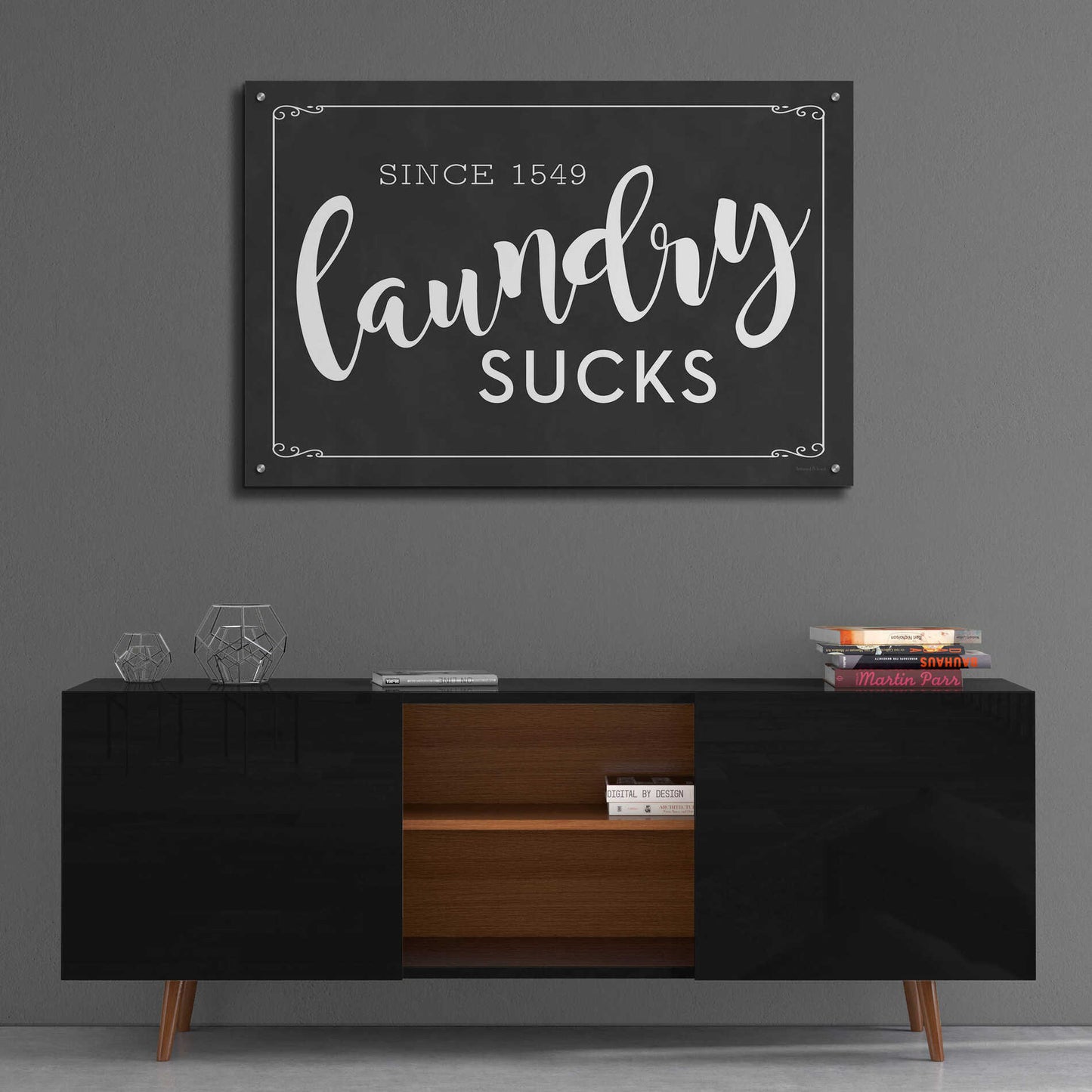 Epic Art 'Laundry Sucks' by lettered & lined, Acrylic Glass Wall Art,36x24