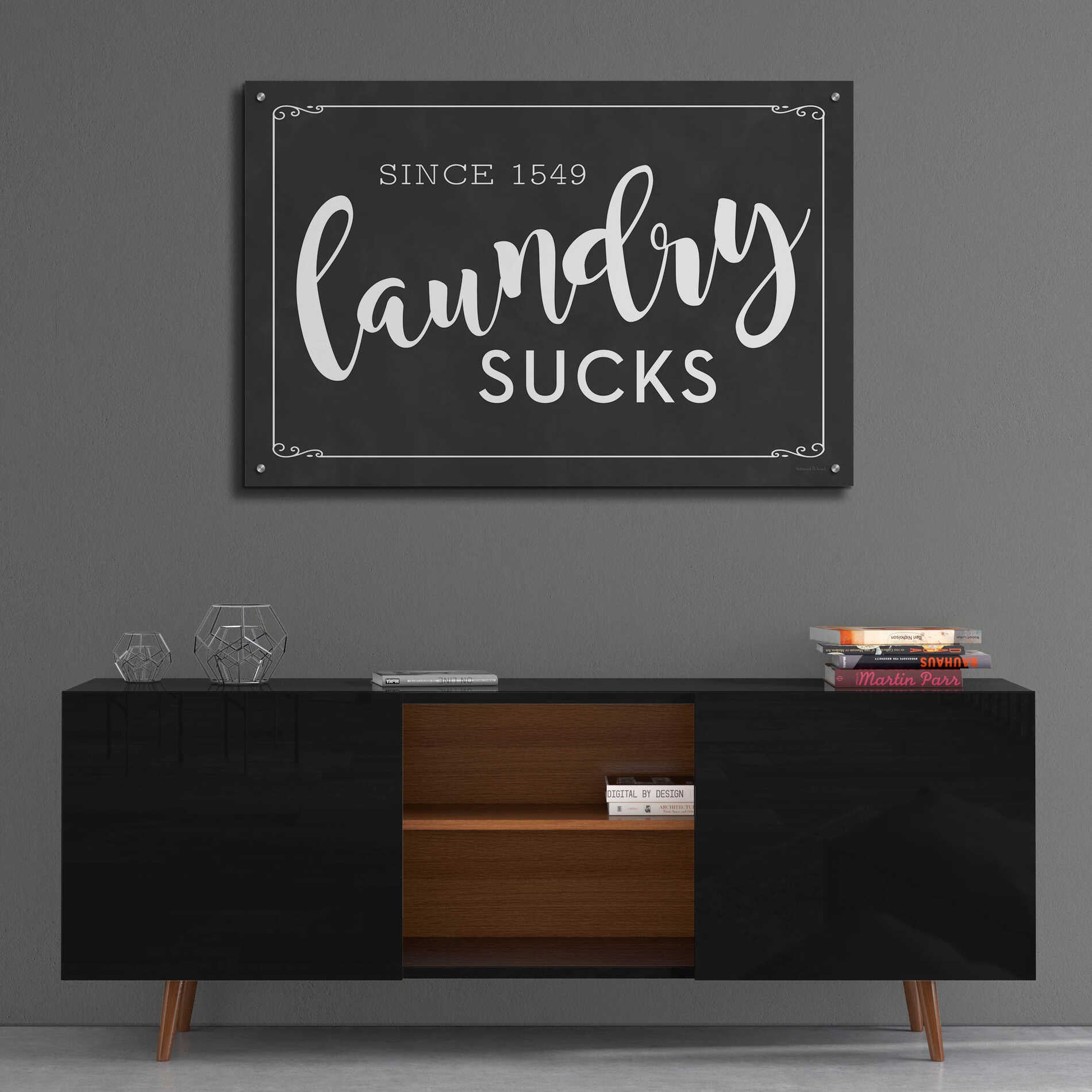 Epic Art 'Laundry Sucks' by lettered & lined, Acrylic Glass Wall Art,36x24