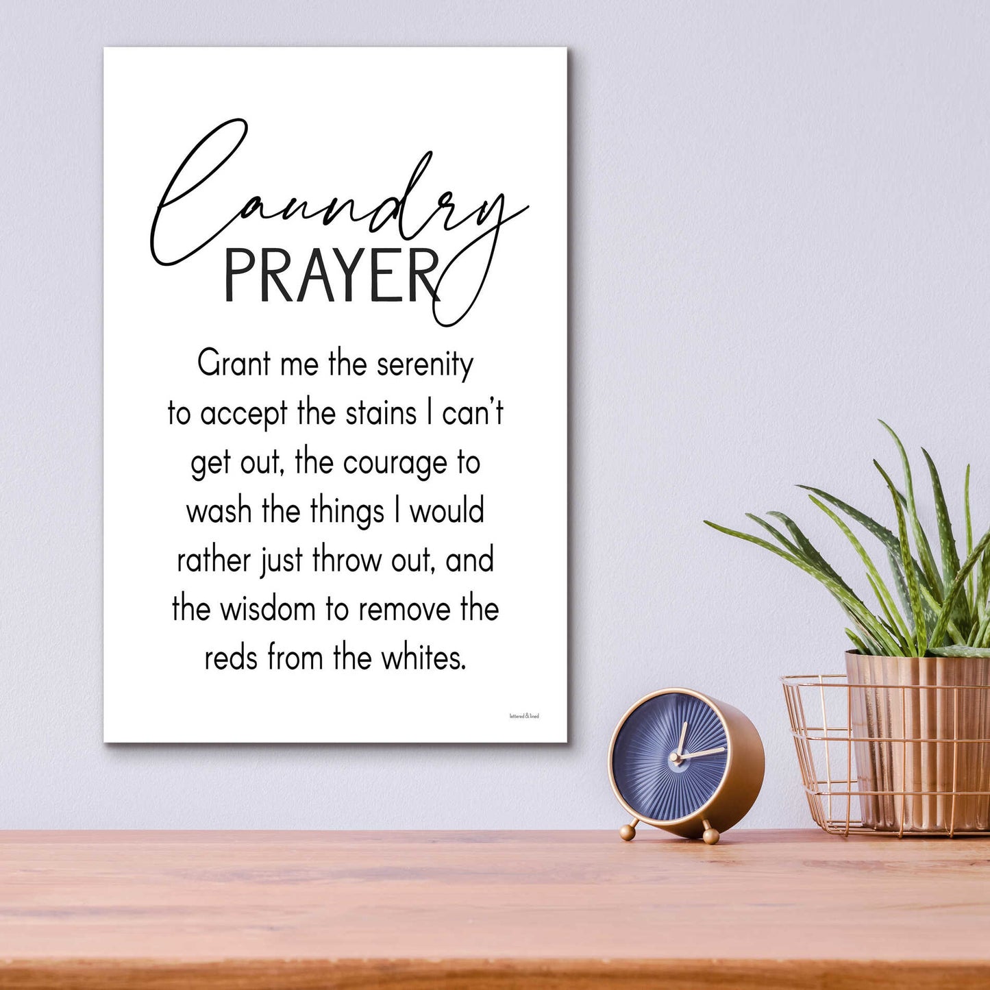 Epic Art 'Laundry Prayer' by lettered & lined, Acrylic Glass Wall Art,12x16