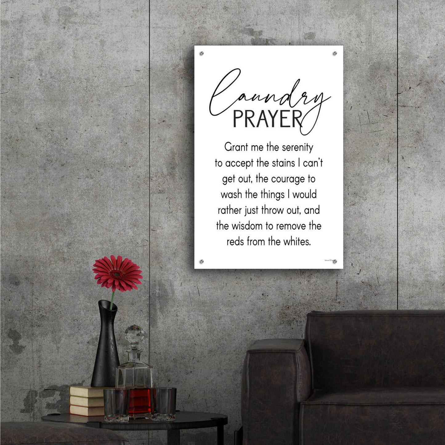 Epic Art 'Laundry Prayer' by lettered & lined, Acrylic Glass Wall Art,24x36