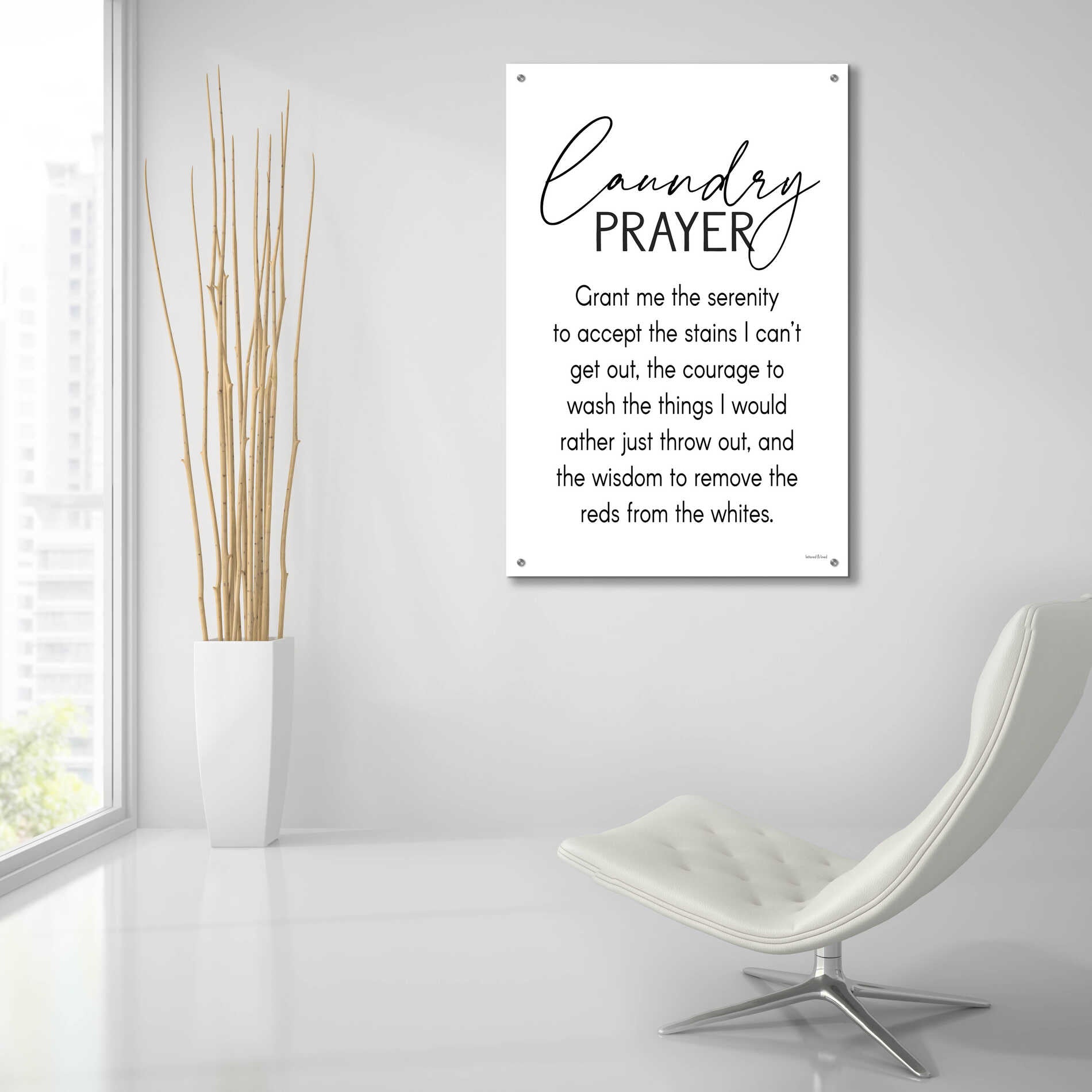 Epic Art 'Laundry Prayer' by lettered & lined, Acrylic Glass Wall Art,24x36