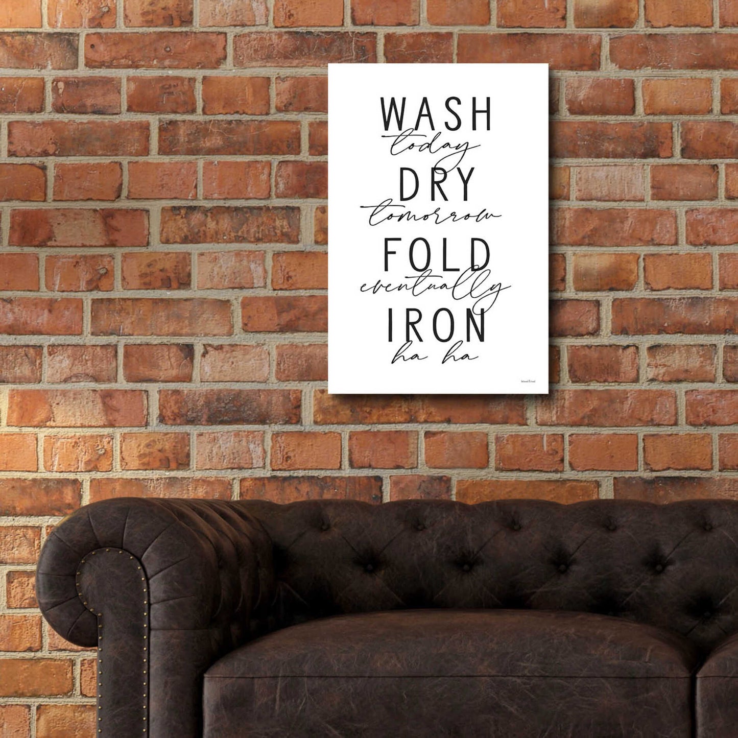 Epic Art 'Wash Today' by lettered & lined, Acrylic Glass Wall Art,16x24