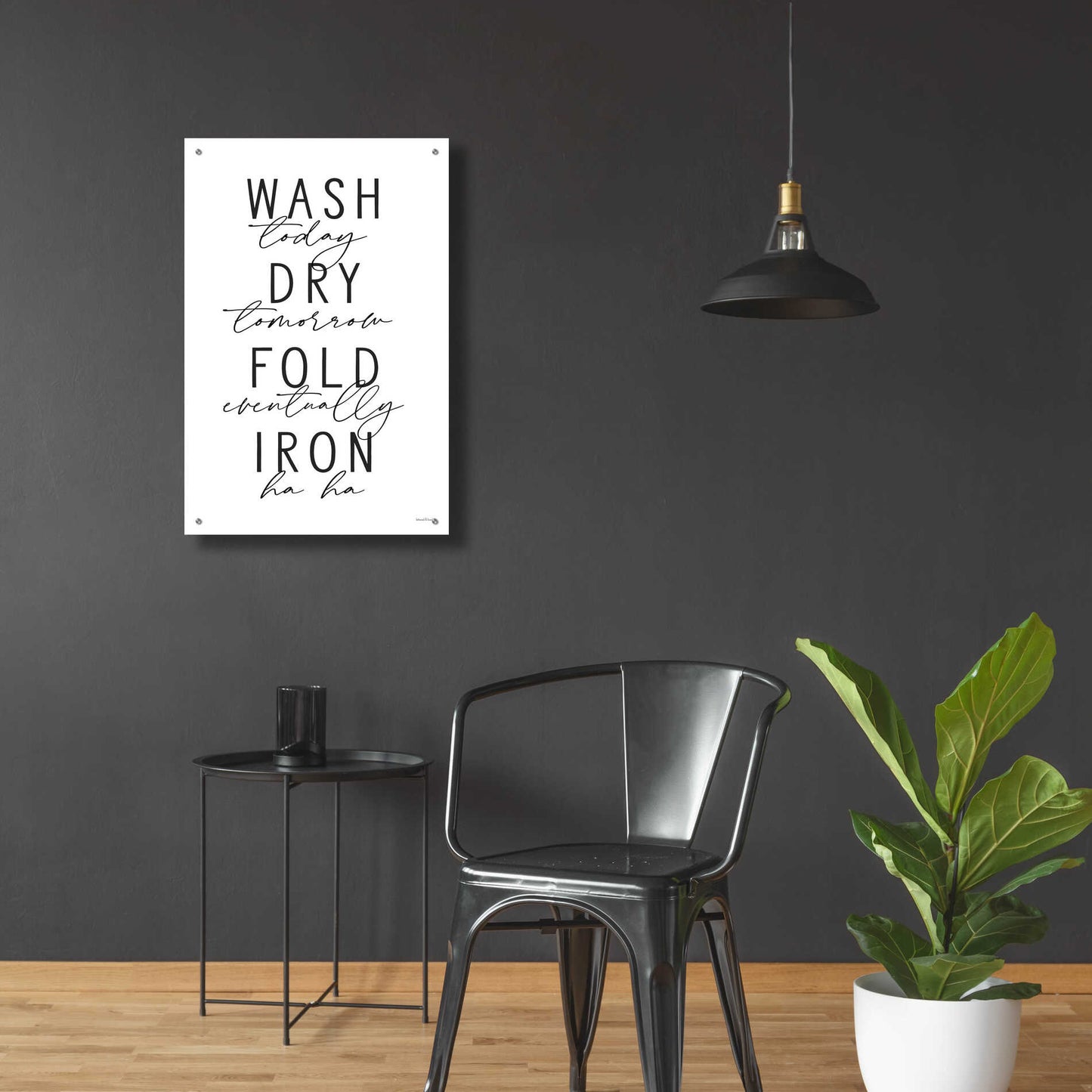 Epic Art 'Wash Today' by lettered & lined, Acrylic Glass Wall Art,24x36