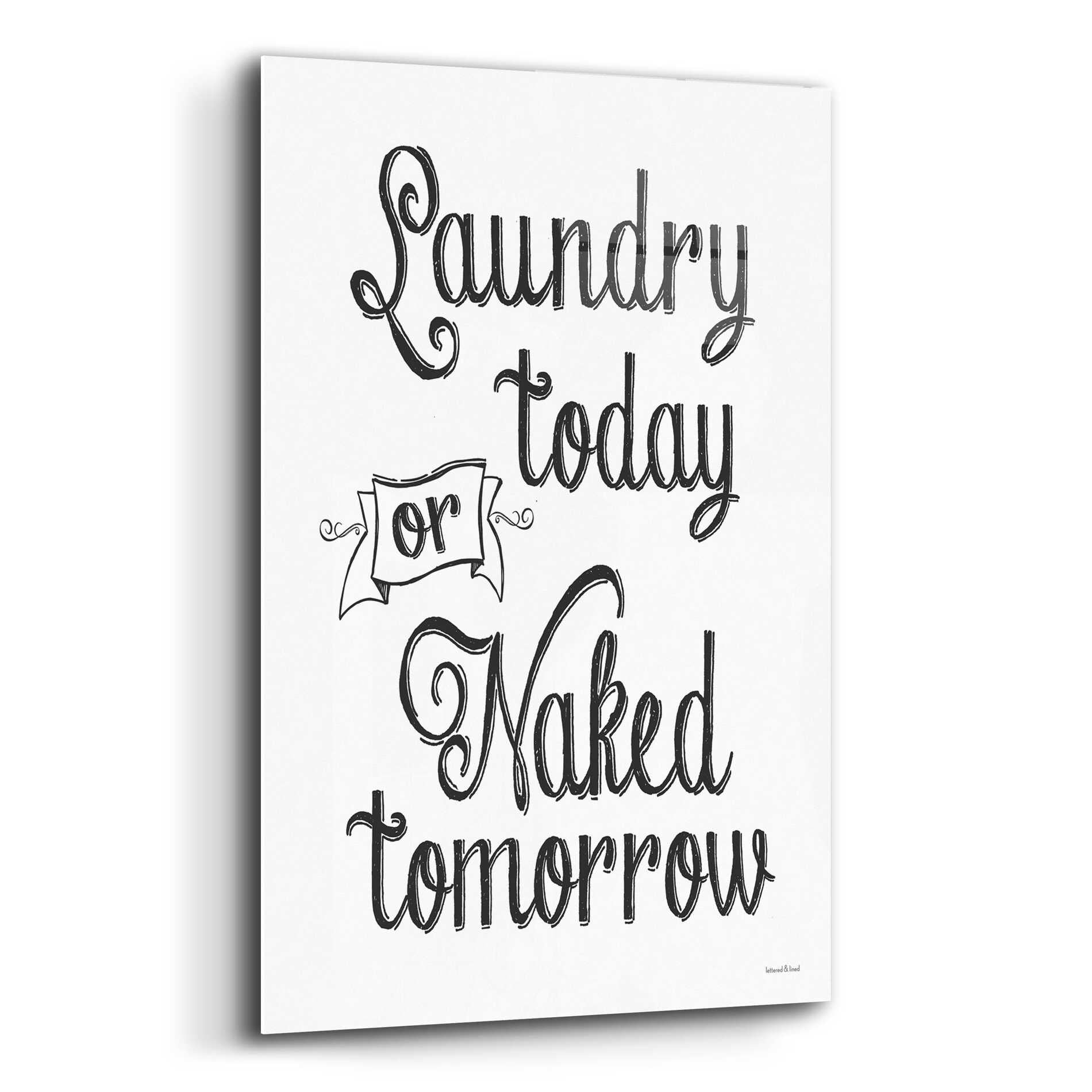 Epic Art 'Laundry Today' by lettered & lined, Acrylic Glass Wall Art,12x16