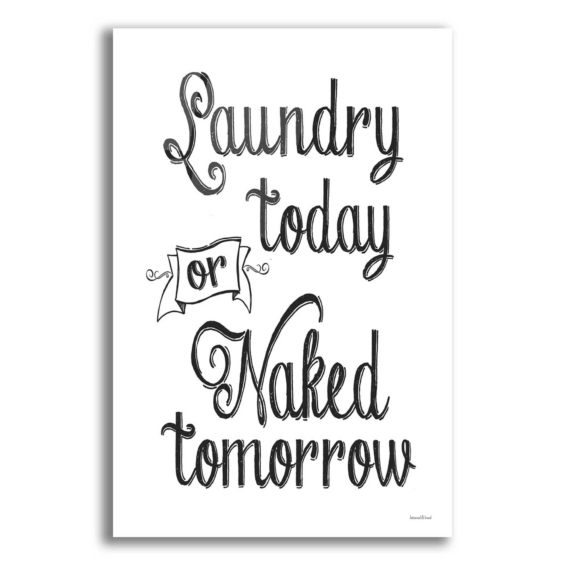 Epic Art 'Laundry Today' by lettered & lined, Acrylic Glass Wall Art,12x16