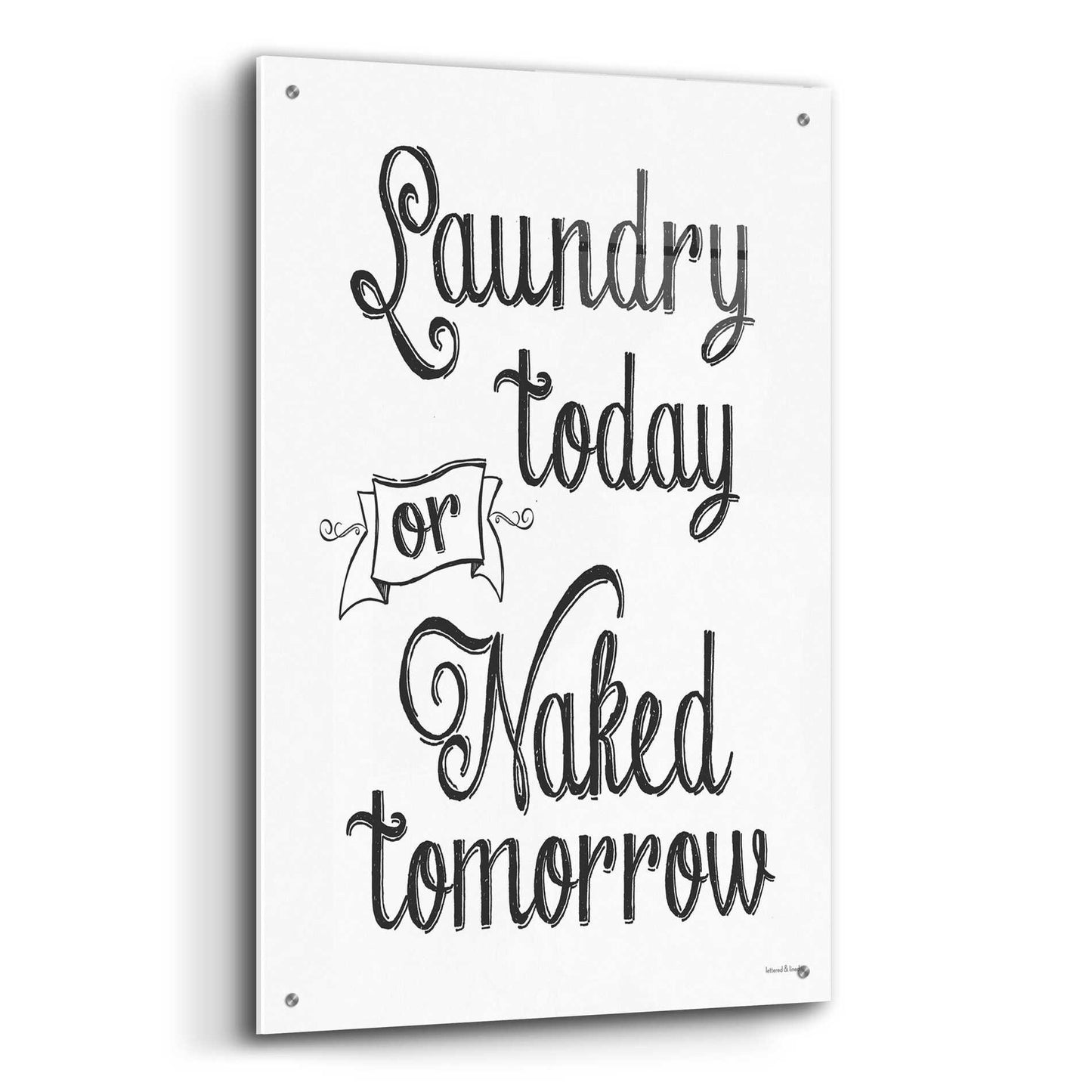 Epic Art 'Laundry Today' by lettered & lined, Acrylic Glass Wall Art,24x36