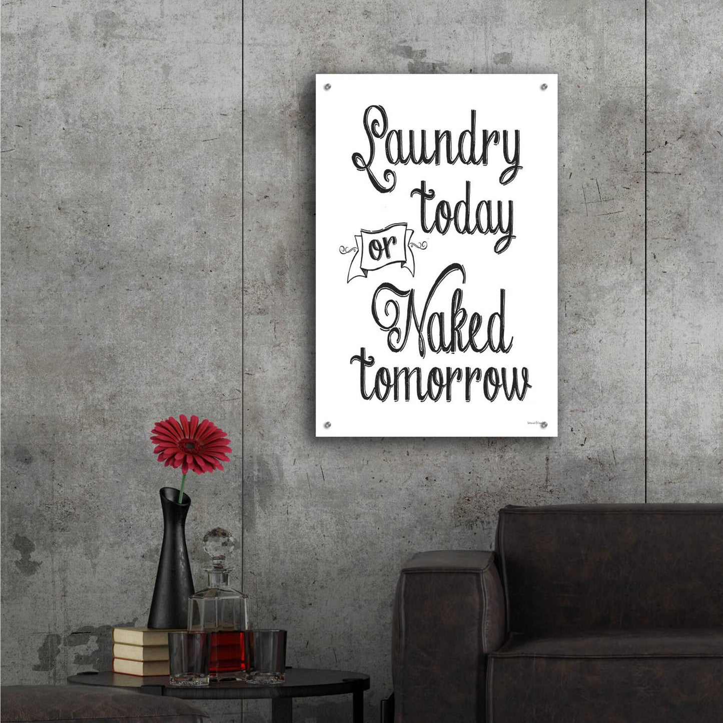 Epic Art 'Laundry Today' by lettered & lined, Acrylic Glass Wall Art,24x36