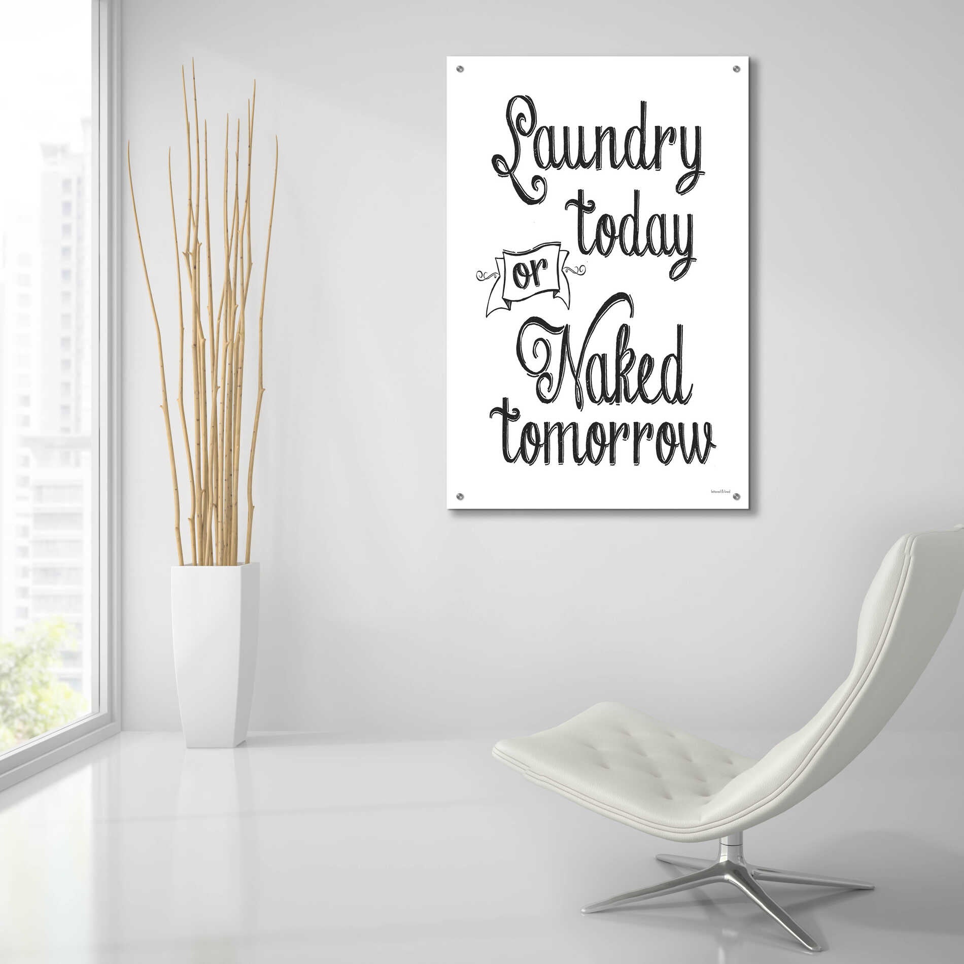 Epic Art 'Laundry Today' by lettered & lined, Acrylic Glass Wall Art,24x36