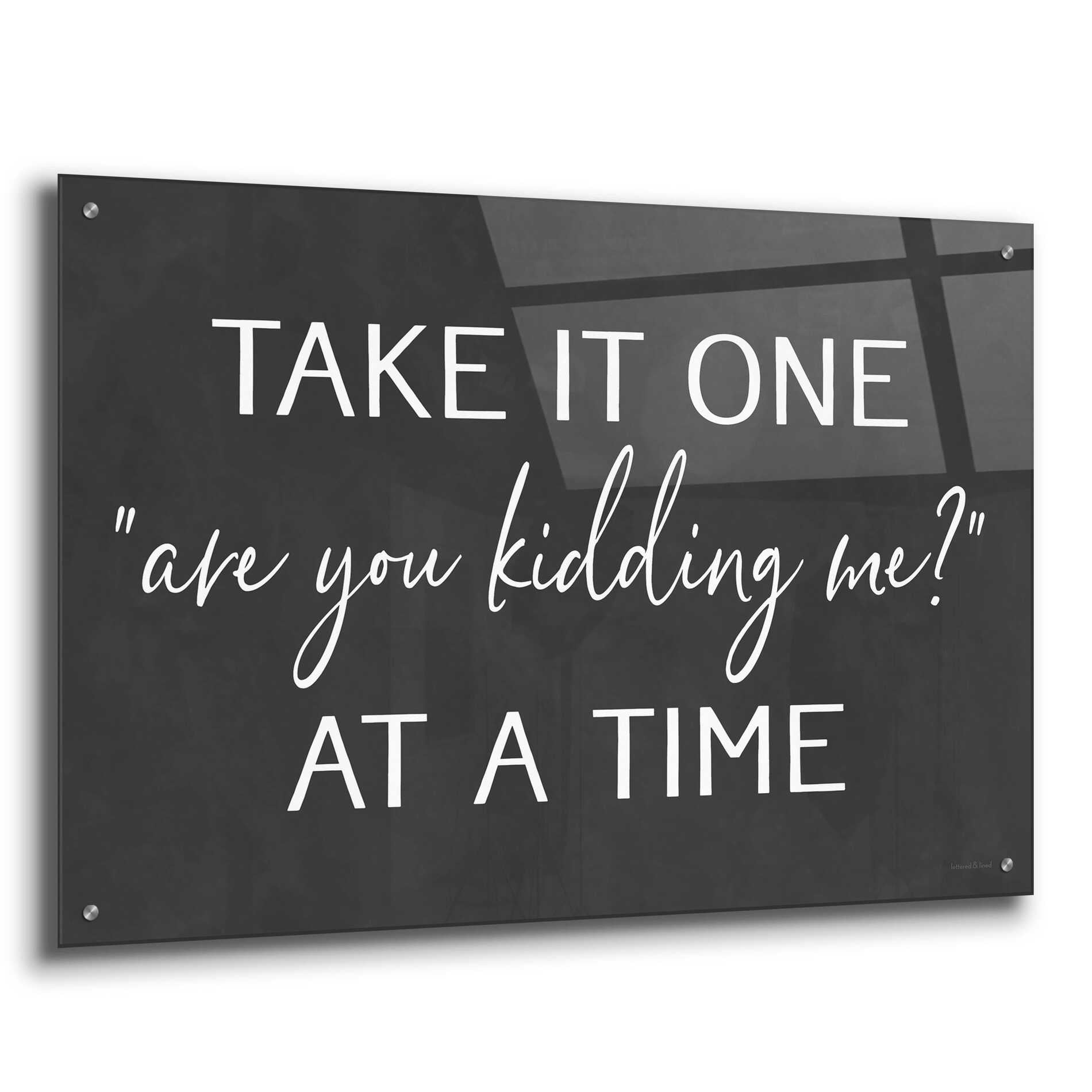 Epic Art 'Are You Kidding Me?' by lettered & lined, Acrylic Glass Wall Art,36x24