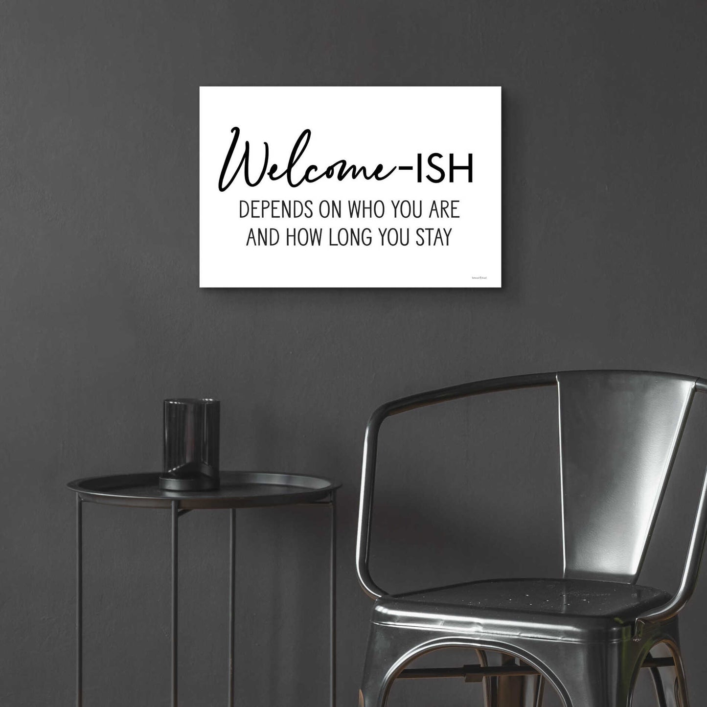 Epic Art 'Welcome-ish' by lettered & lined, Acrylic Glass Wall Art,24x16