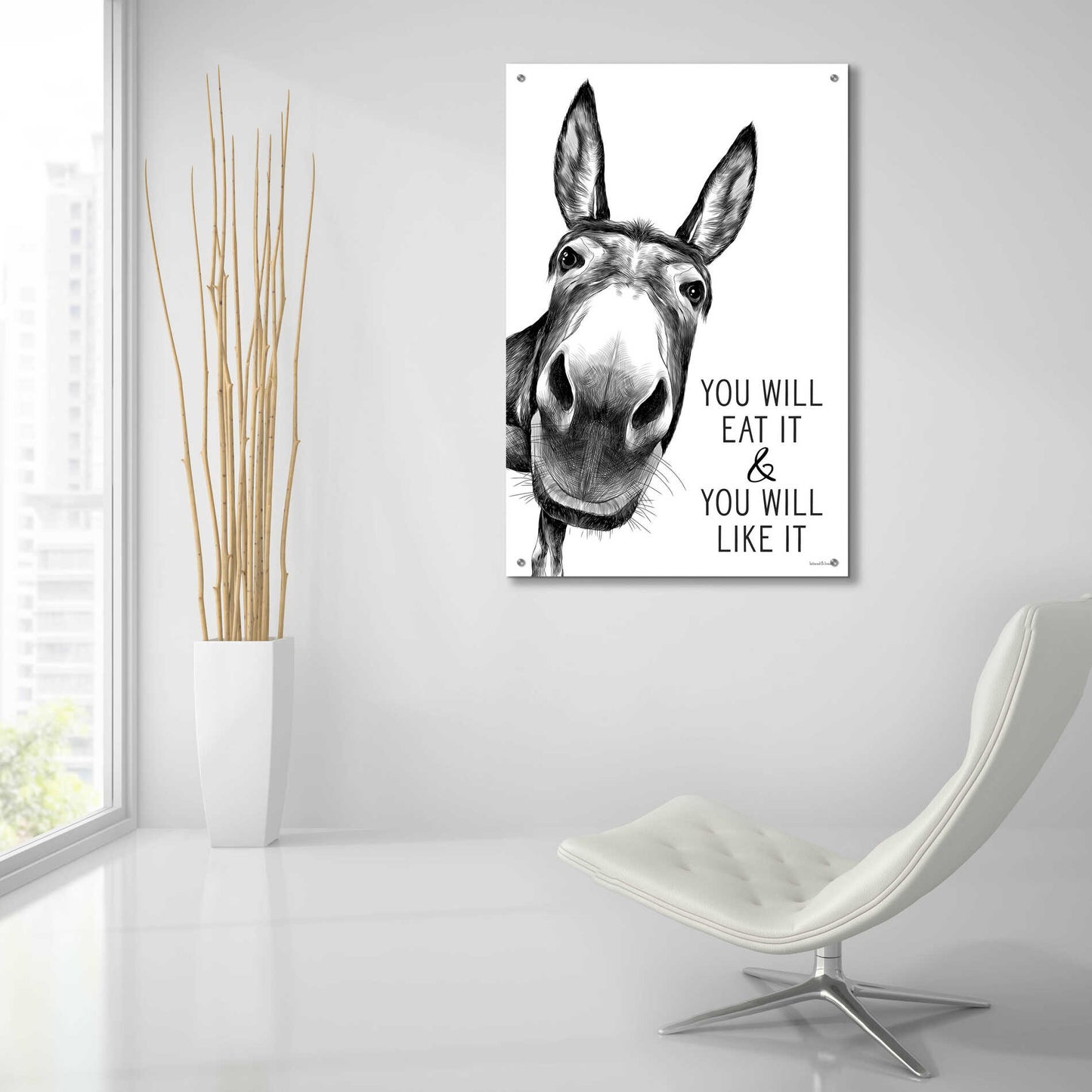 Epic Art 'You Will Eat It' by lettered & lined, Acrylic Glass Wall Art,24x36