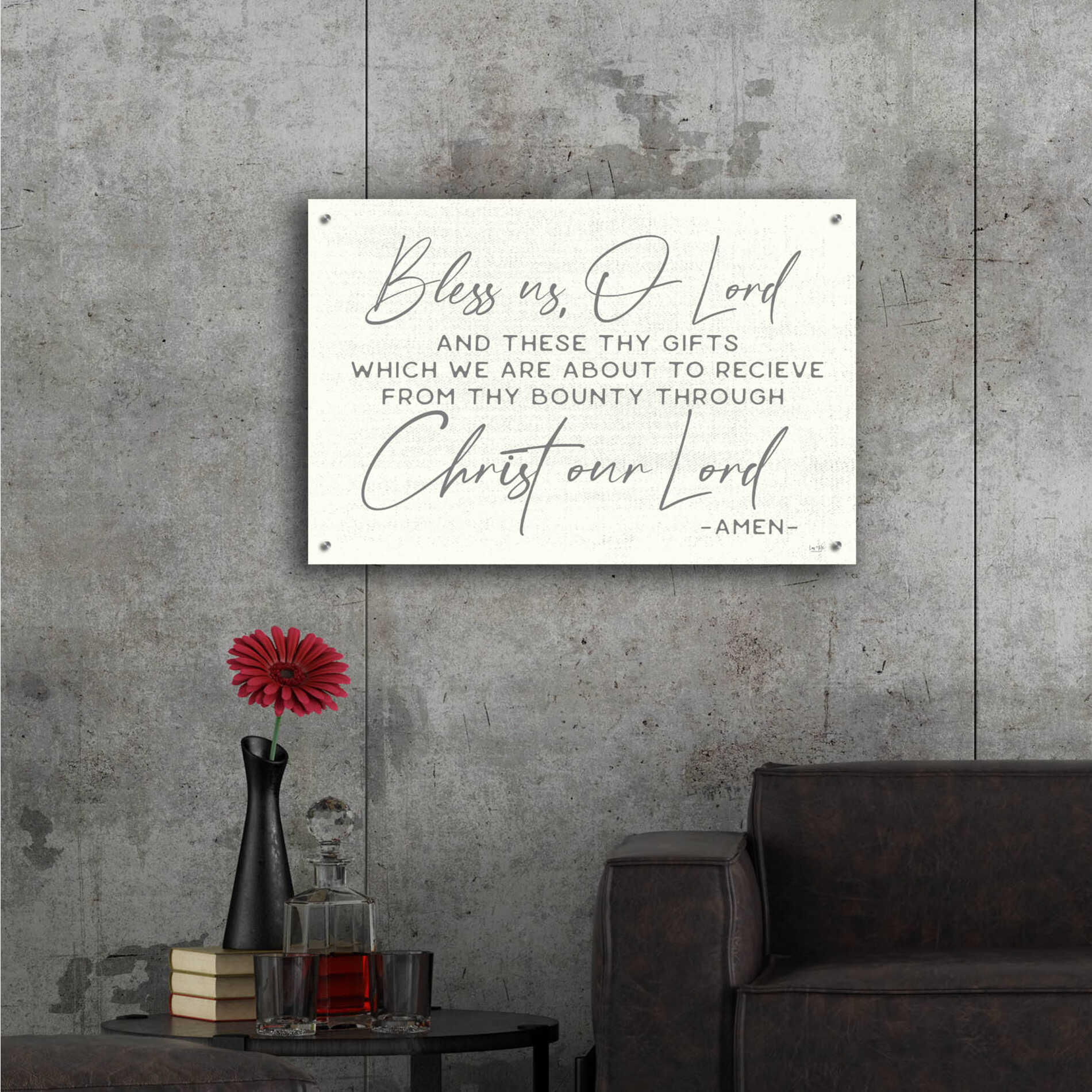 Epic Art 'Bless Us' by Lux + Me Designs, Acrylic Glass Wall Art,36x24