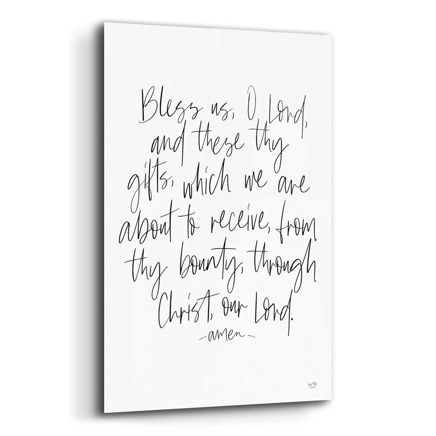 Epic Art 'Bless Us on White' by Lux + Me Designs, Acrylic Glass Wall Art,12x16