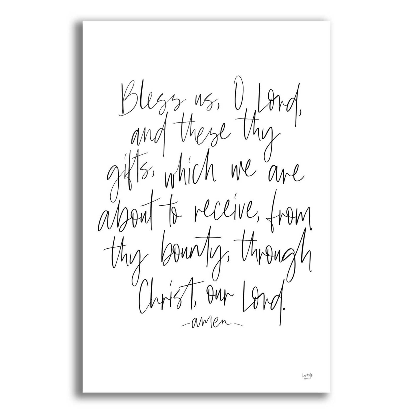 Epic Art 'Bless Us on White' by Lux + Me Designs, Acrylic Glass Wall Art,12x16