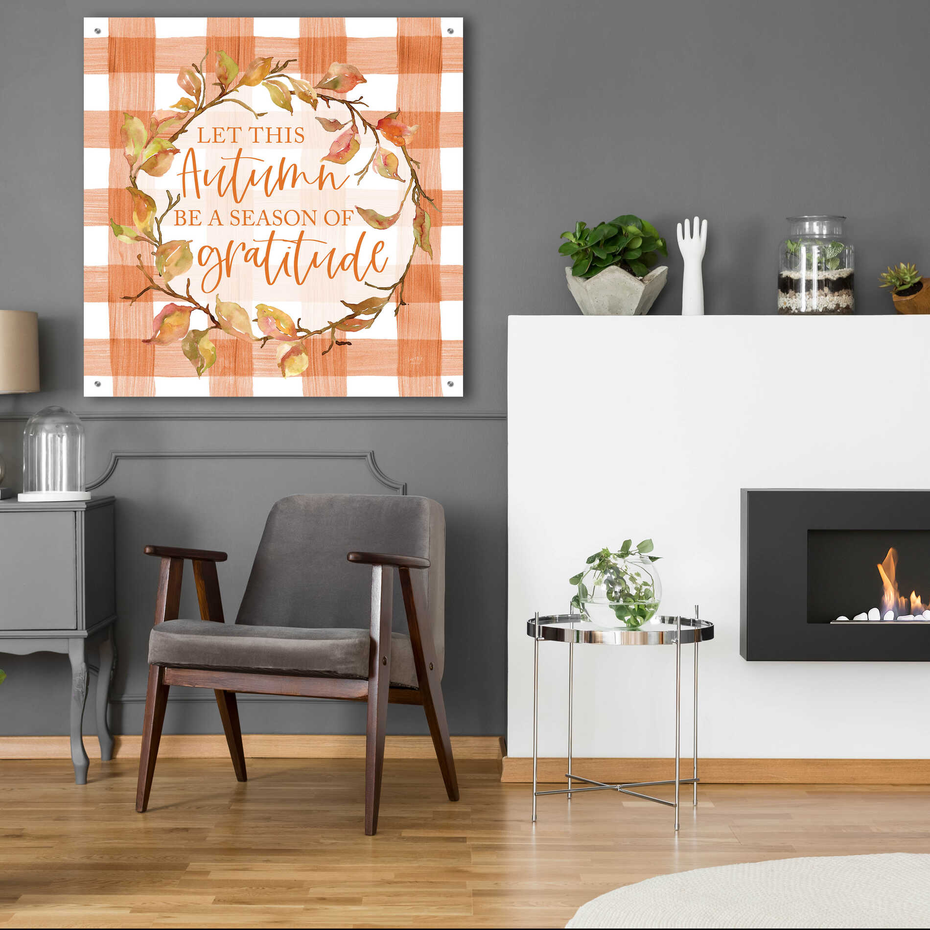 Epic Art 'Season of Gratitude Autumn' by Lux + Me Designs, Acrylic Glass Wall Art,36x36