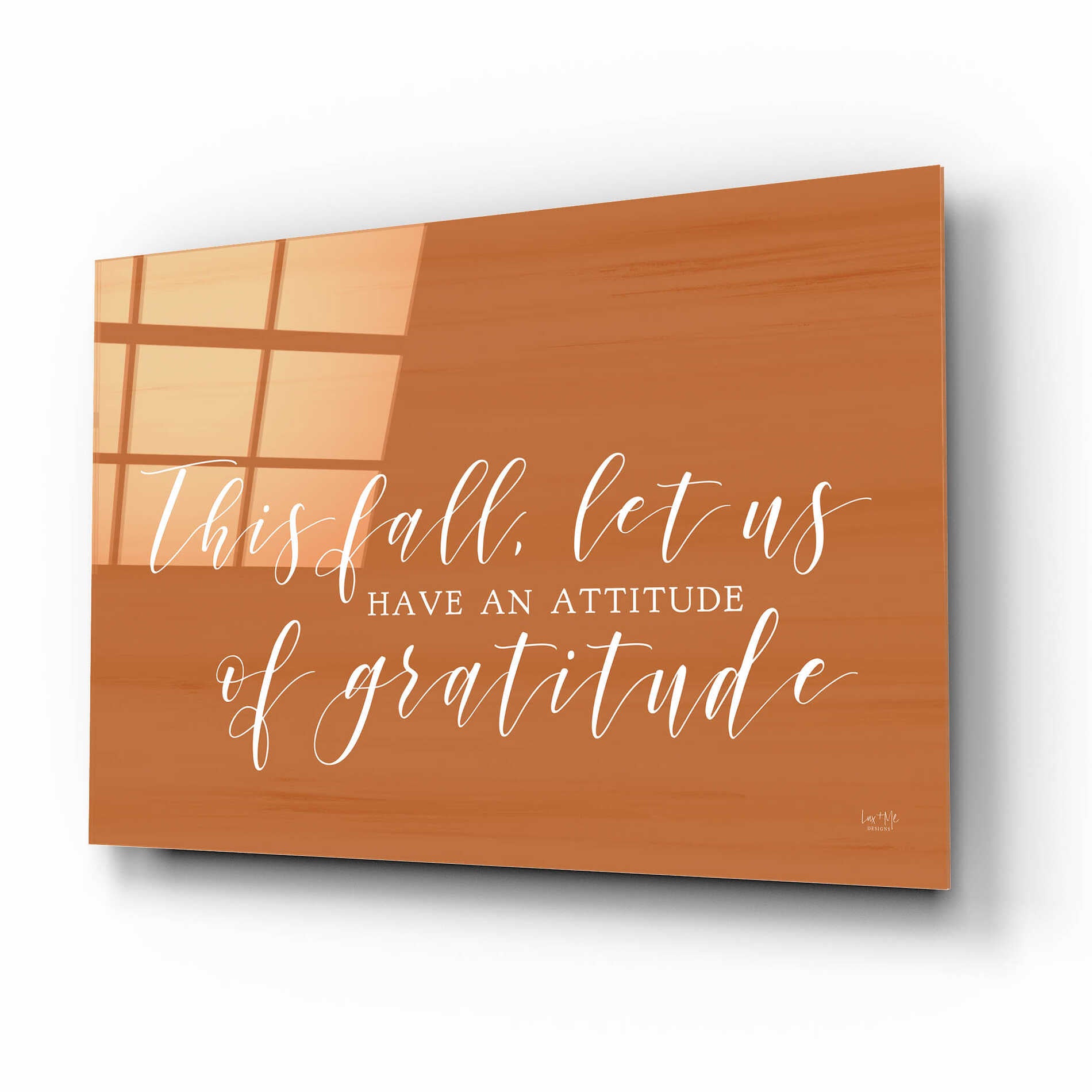 Epic Art 'Attitude of Gratitude' by Lux + Me Designs, Acrylic Glass Wall Art,16x12