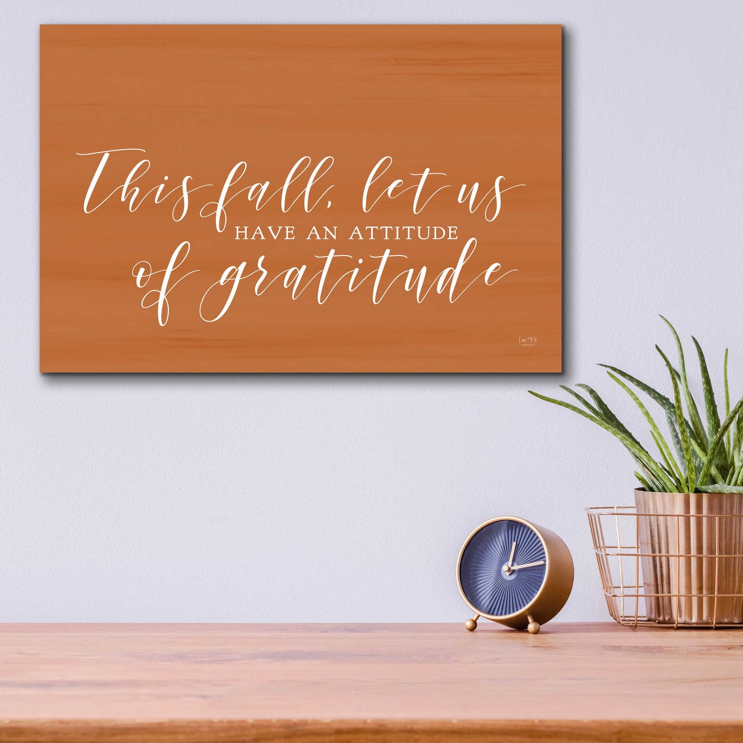 Epic Art 'Attitude of Gratitude' by Lux + Me Designs, Acrylic Glass Wall Art,16x12